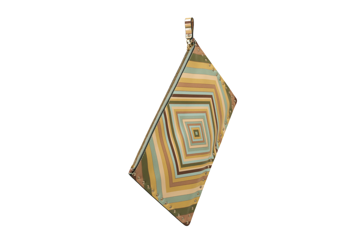 Valentino Garavani Rockstud 1975 Pouch Multcolor Green Tea Sorbet