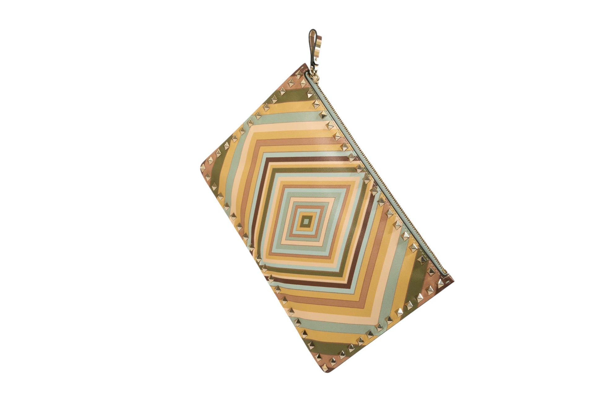 Valentino Garavani Rockstud 1975 Pouch Multcolor Green Tea Sorbet