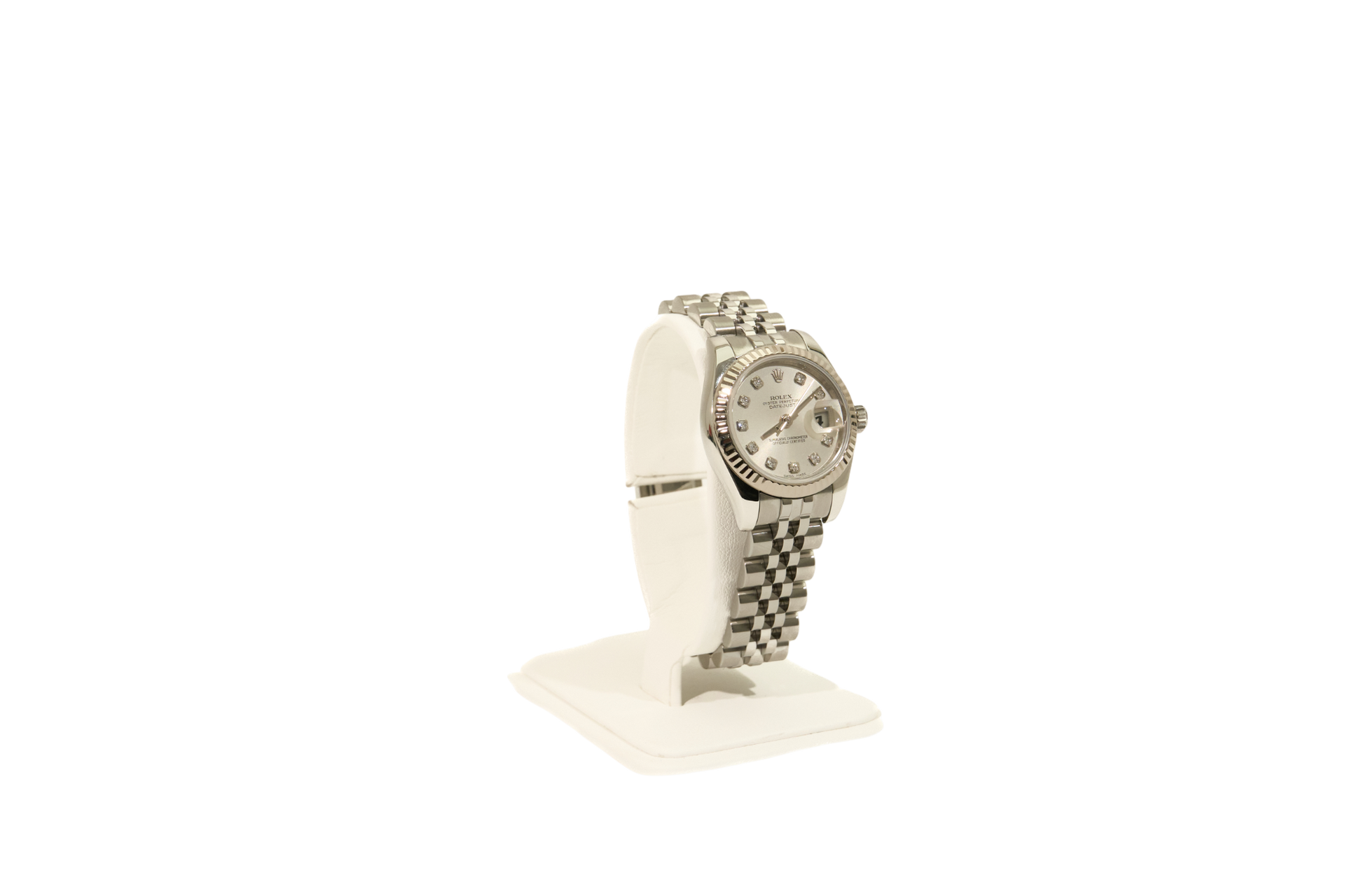 26mm Ladies Datejust Silver Diamond Dial Hidden Clasp (2010)