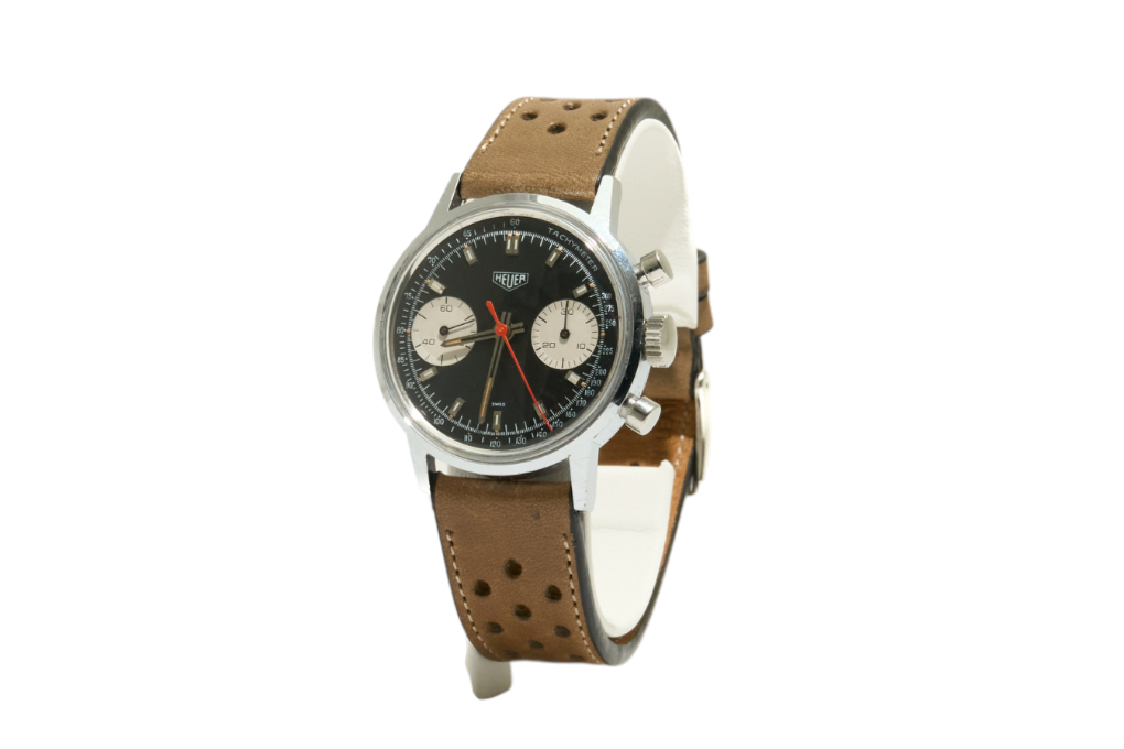 Vintage 1960's Heuer 36mm Chronograph Reverse Panda 7721NT