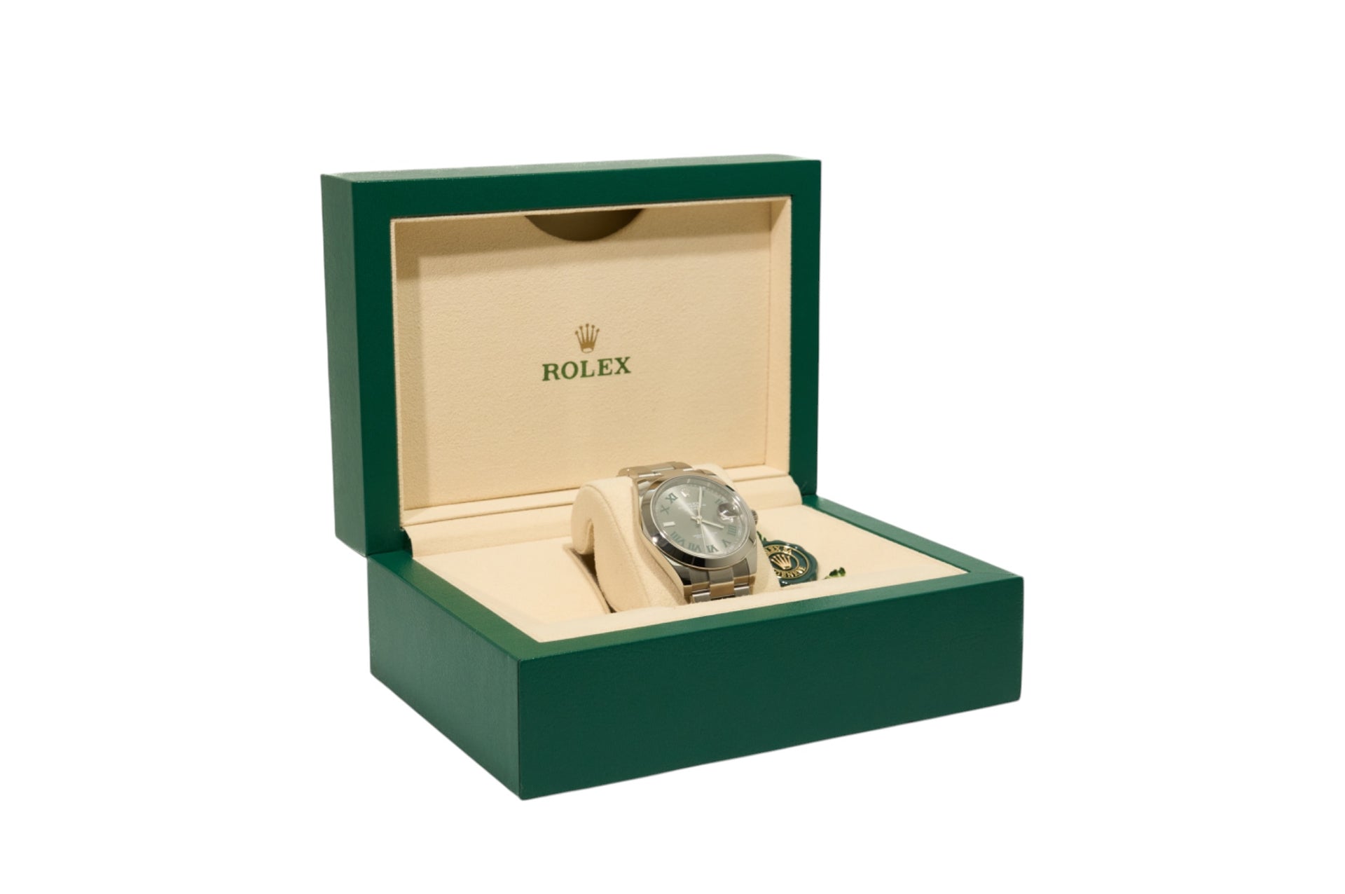 41mm Rolex Datejust Wimbledon Smooth Bezel Oyster Band (2021)