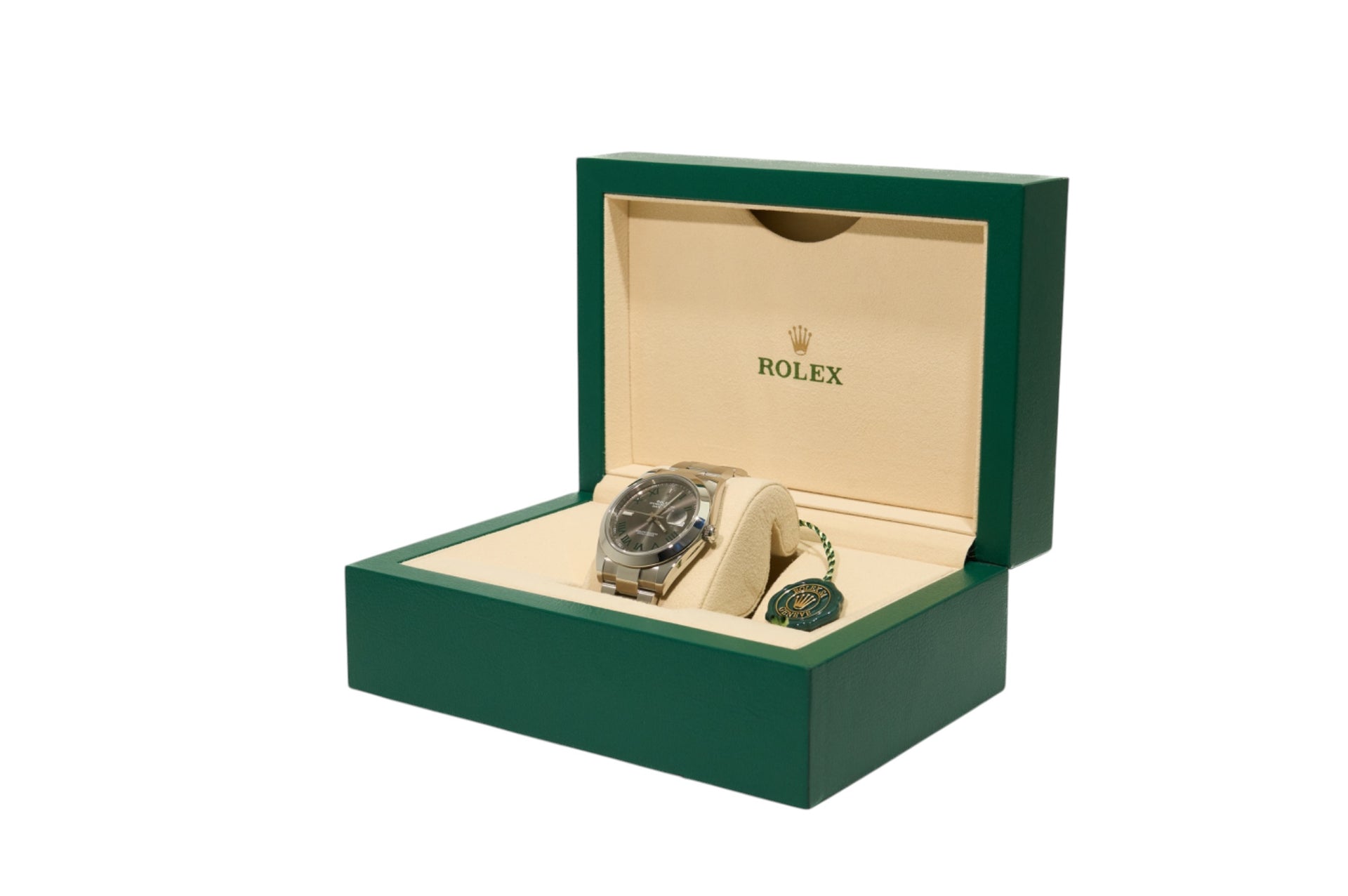 41mm Rolex Datejust Wimbledon Smooth Bezel Oyster Band (2021)