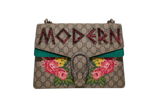 Gucci GG Dionysus Supreme Modern Embellished Medium Shoulder Bag