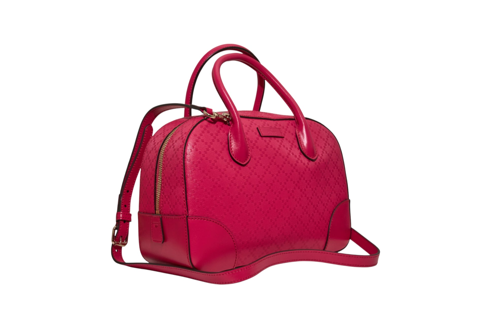 Gucci Diamante Pink Leather Bowling Bag