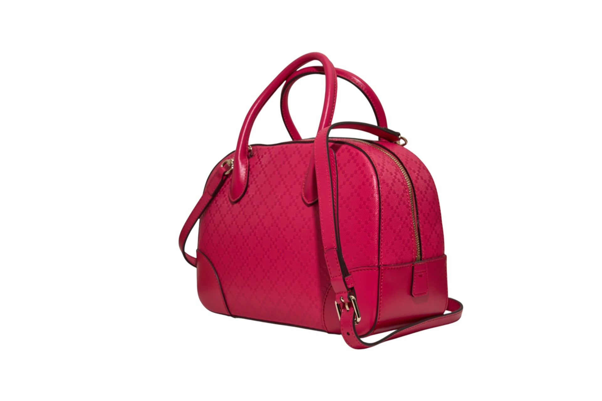 Gucci Diamante Pink Leather Bowling Bag