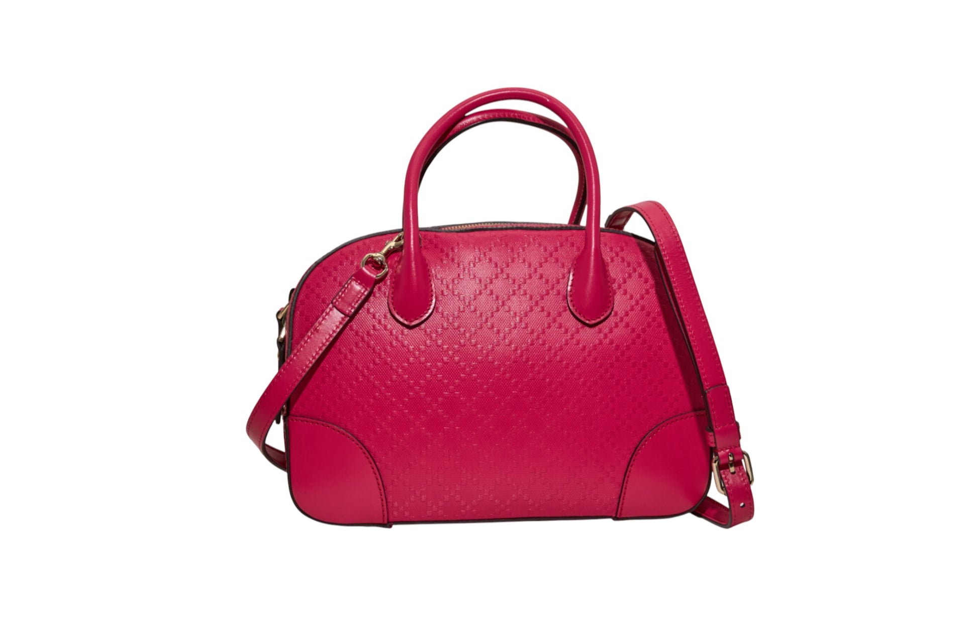 Gucci Diamante Pink Leather Bowling Bag