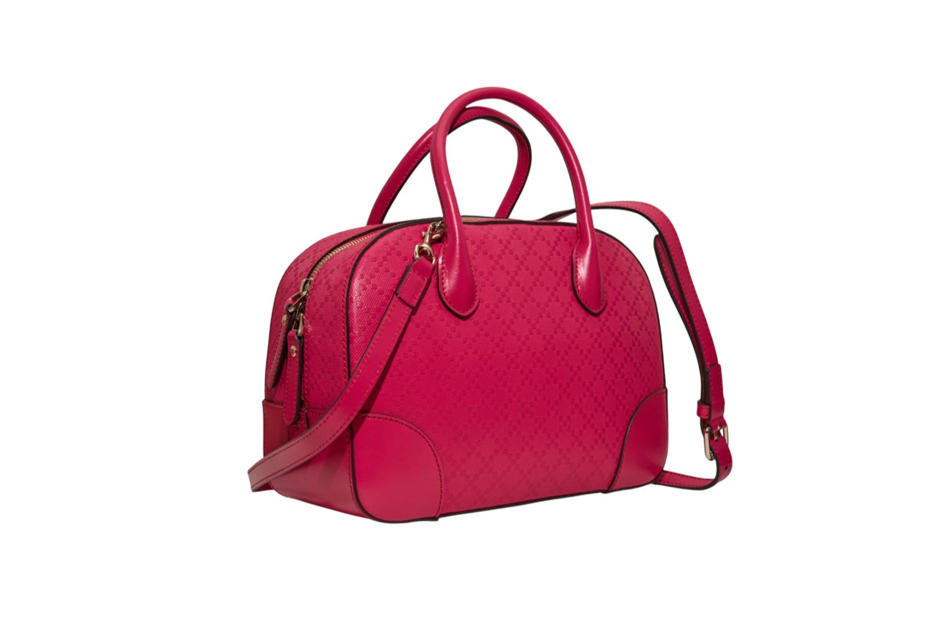 Gucci Diamante Pink Leather Bowling Bag