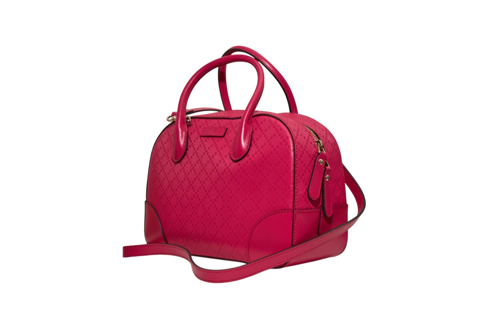 Gucci Diamante Pink Leather Bowling Bag