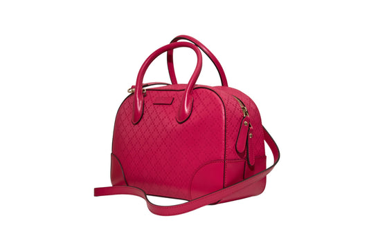 Gucci Diamante Pink Leather Bowling Bag