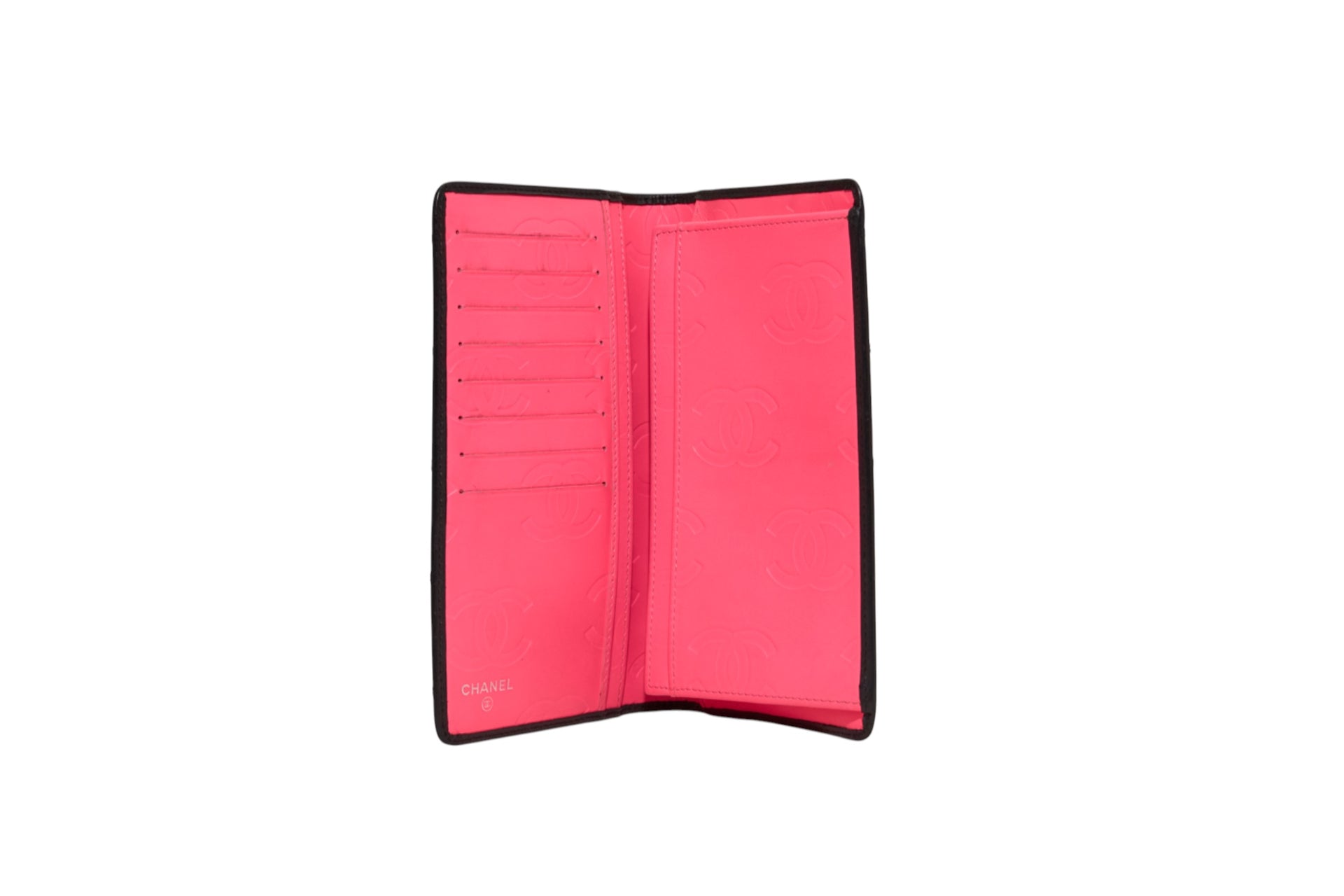 Chanel CC Cambon Leather Wallet Hot Pink