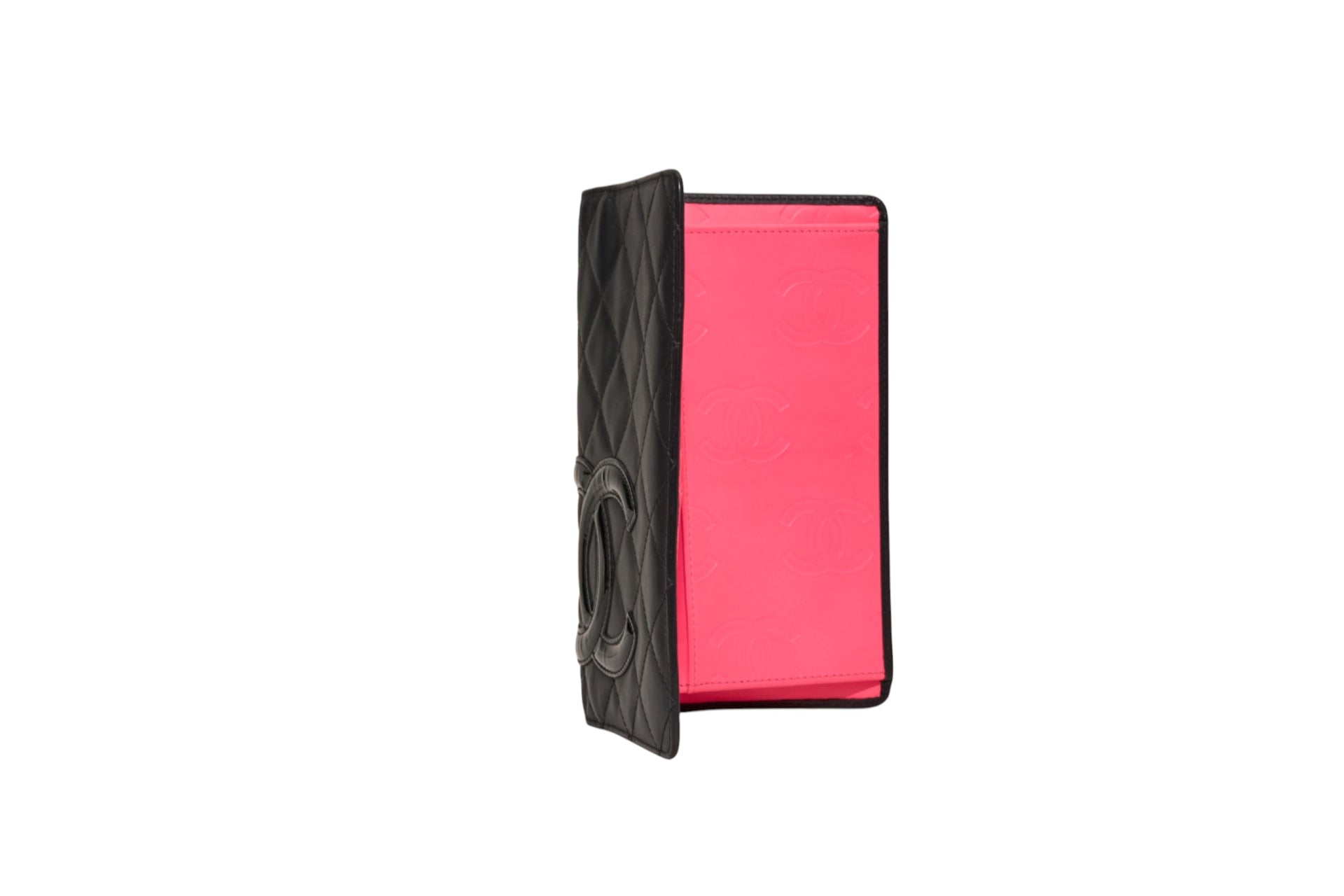Chanel CC Cambon Leather Wallet Hot Pink