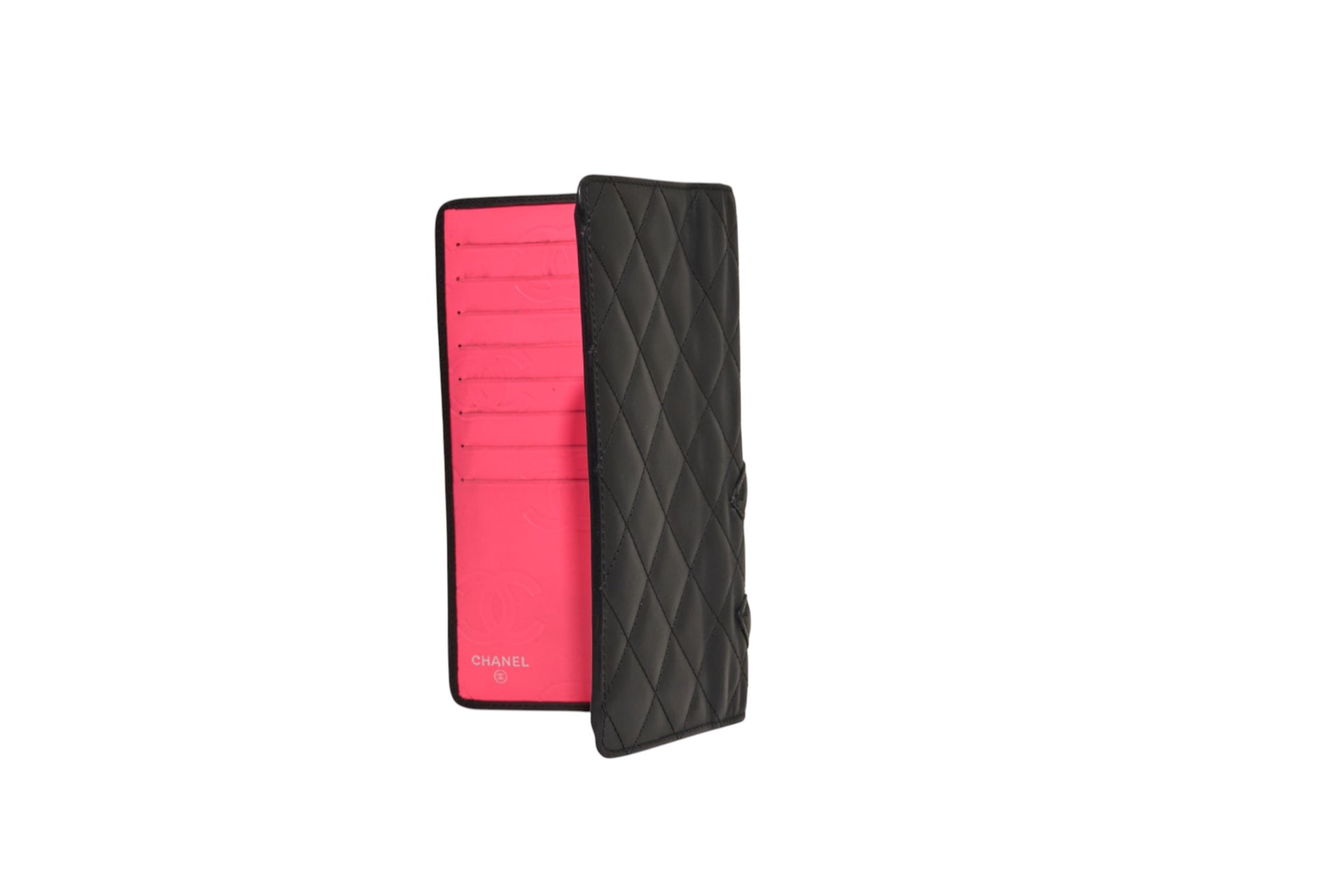 Chanel CC Cambon Leather Wallet Hot Pink