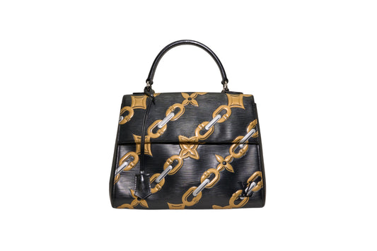 Louis Vuitton Cluny MM Epi Chain Flower Noir