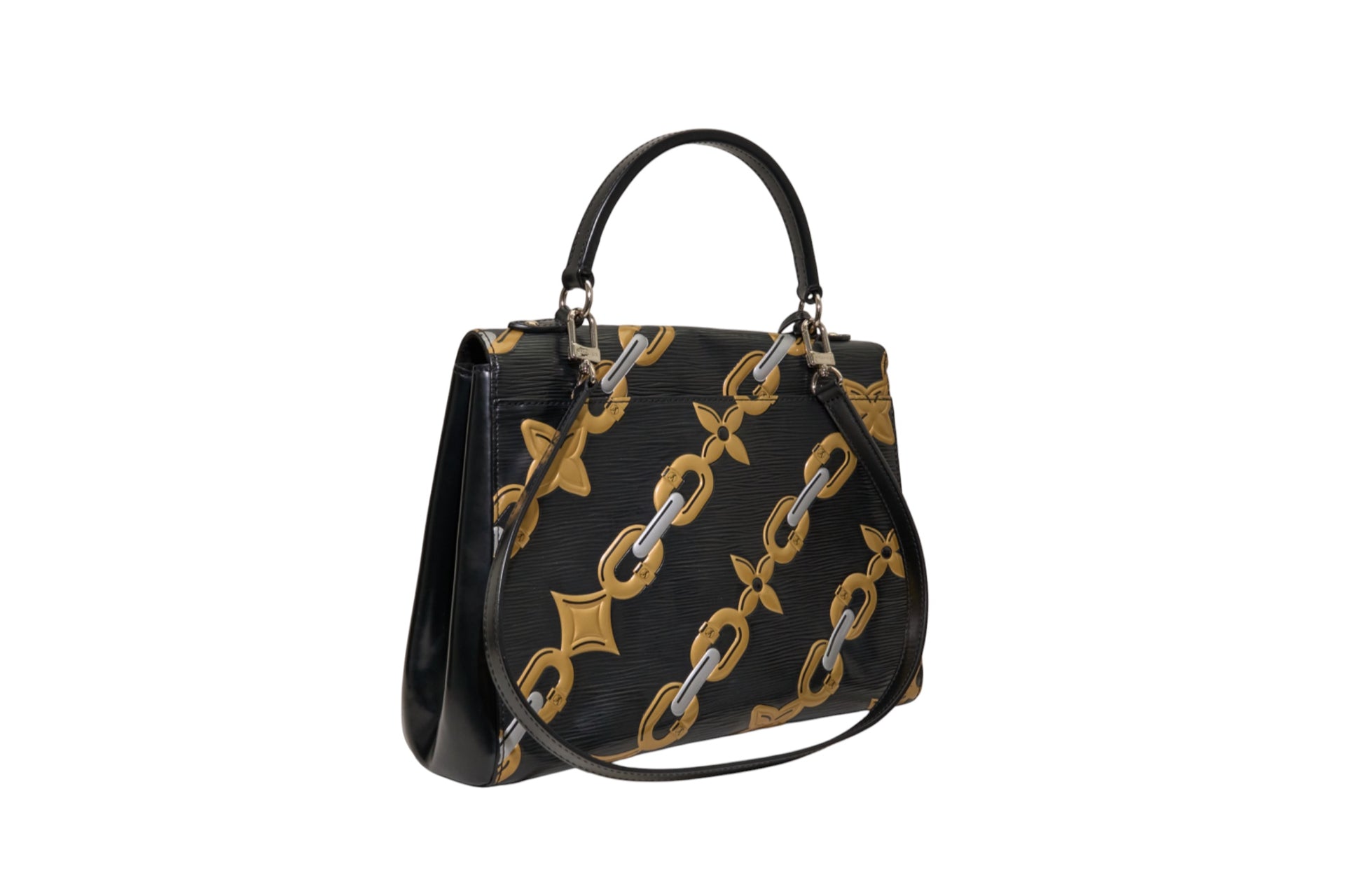 Louis Vuitton Cluny MM Epi Chain Flower Noir