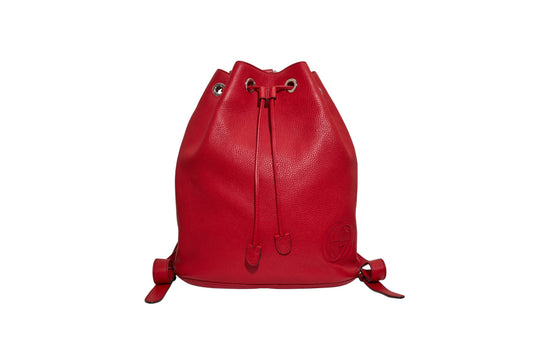 Gucci Red Pebbled Leather Soho Backpack