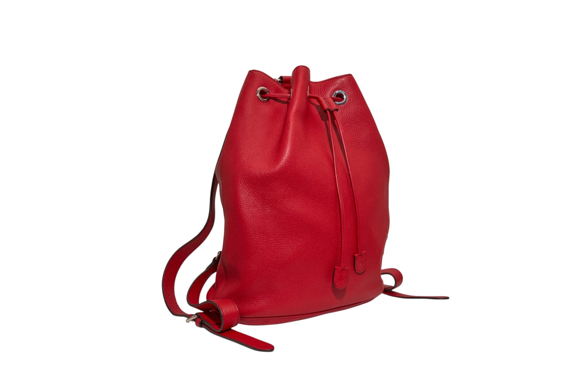Gucci Red Pebbled Leather Soho Backpack