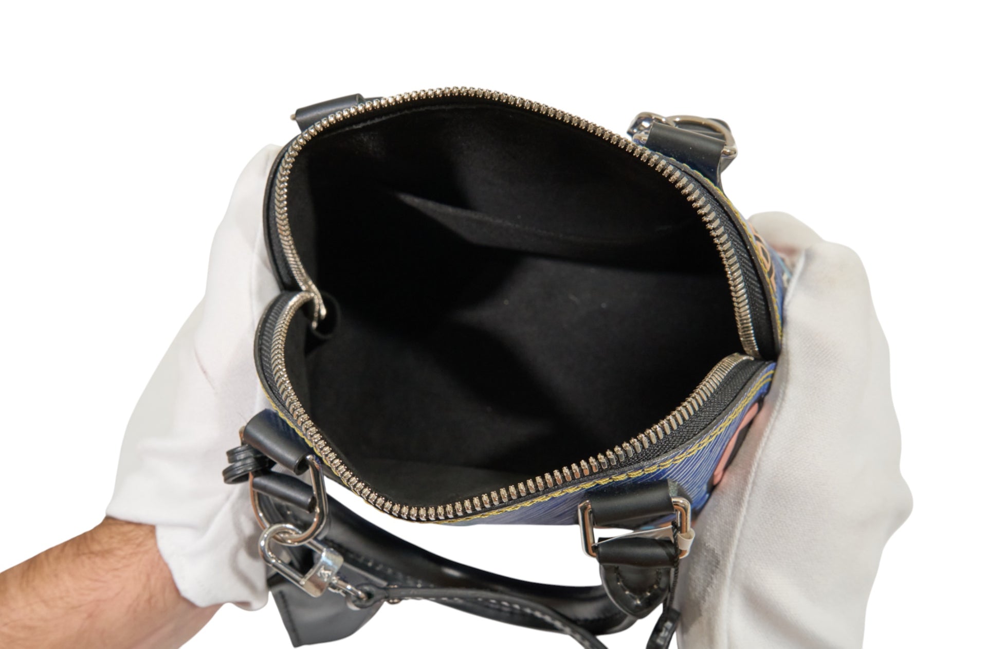 Louis Vuitton Alma BB Epi Blue Denim Aztec