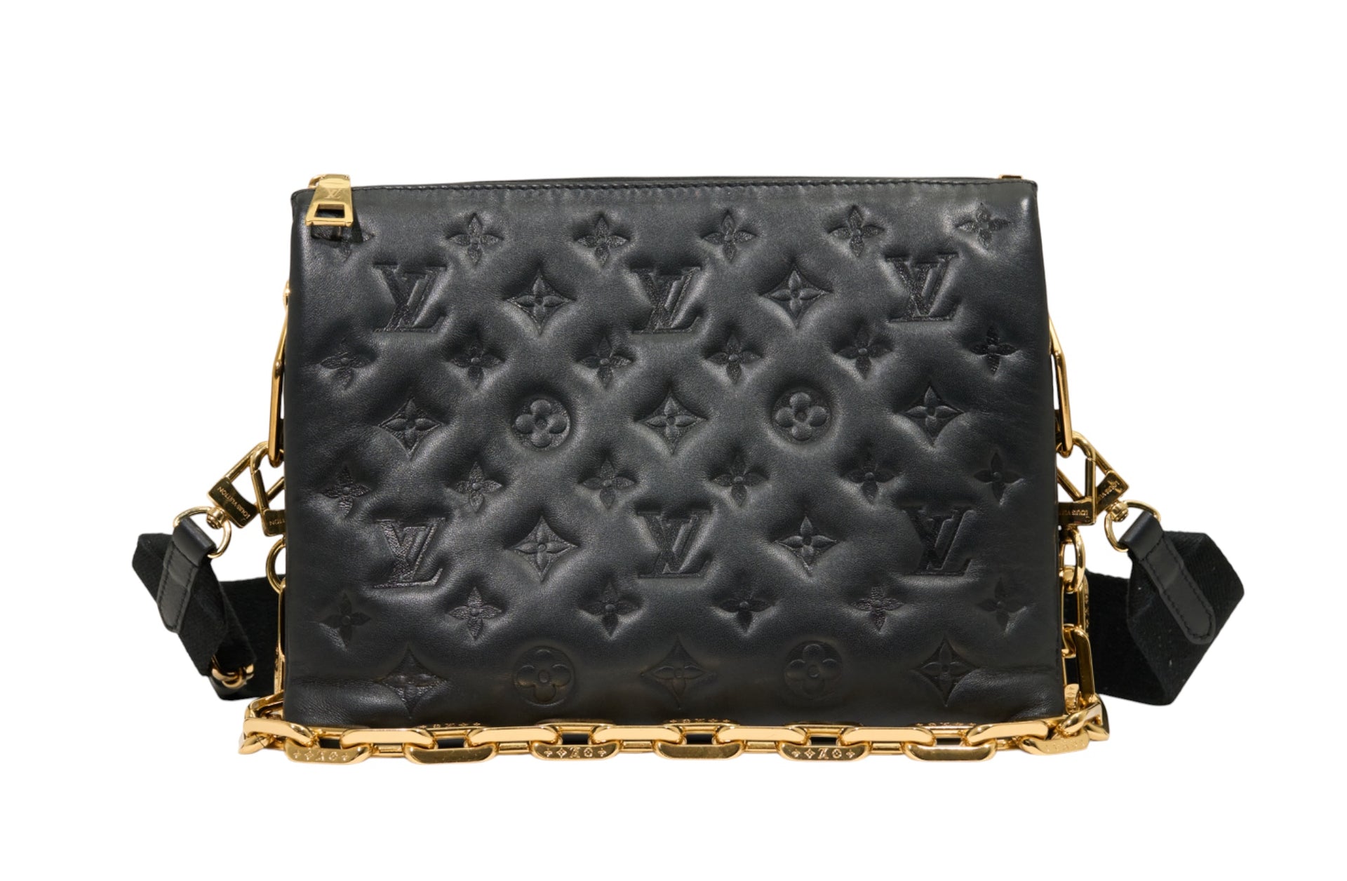 Louis Vuitton Coussin PM Monogram Embossed Puffy Lambskin Noir