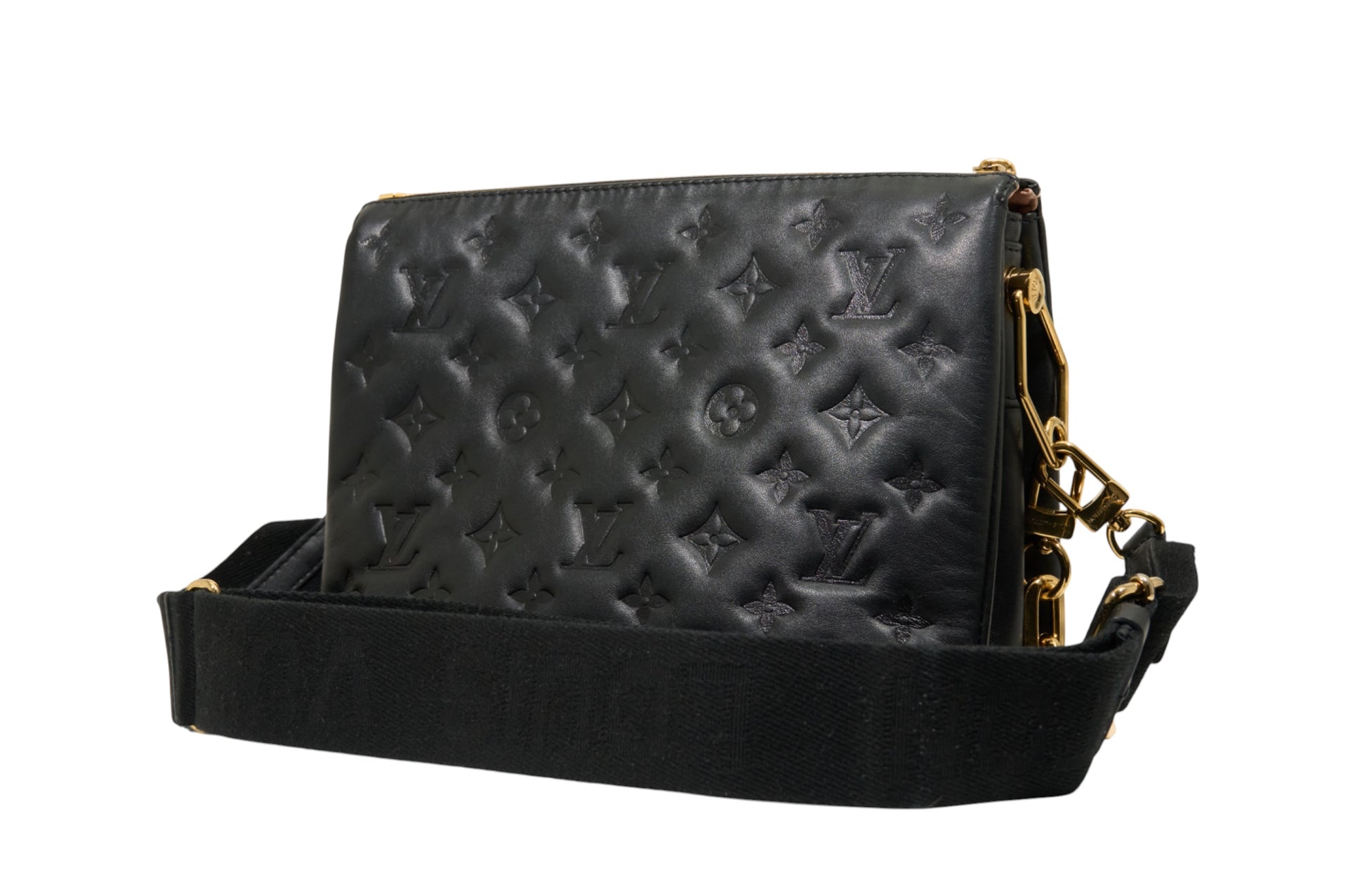 Louis Vuitton Coussin PM Monogram Embossed Puffy Lambskin Noir