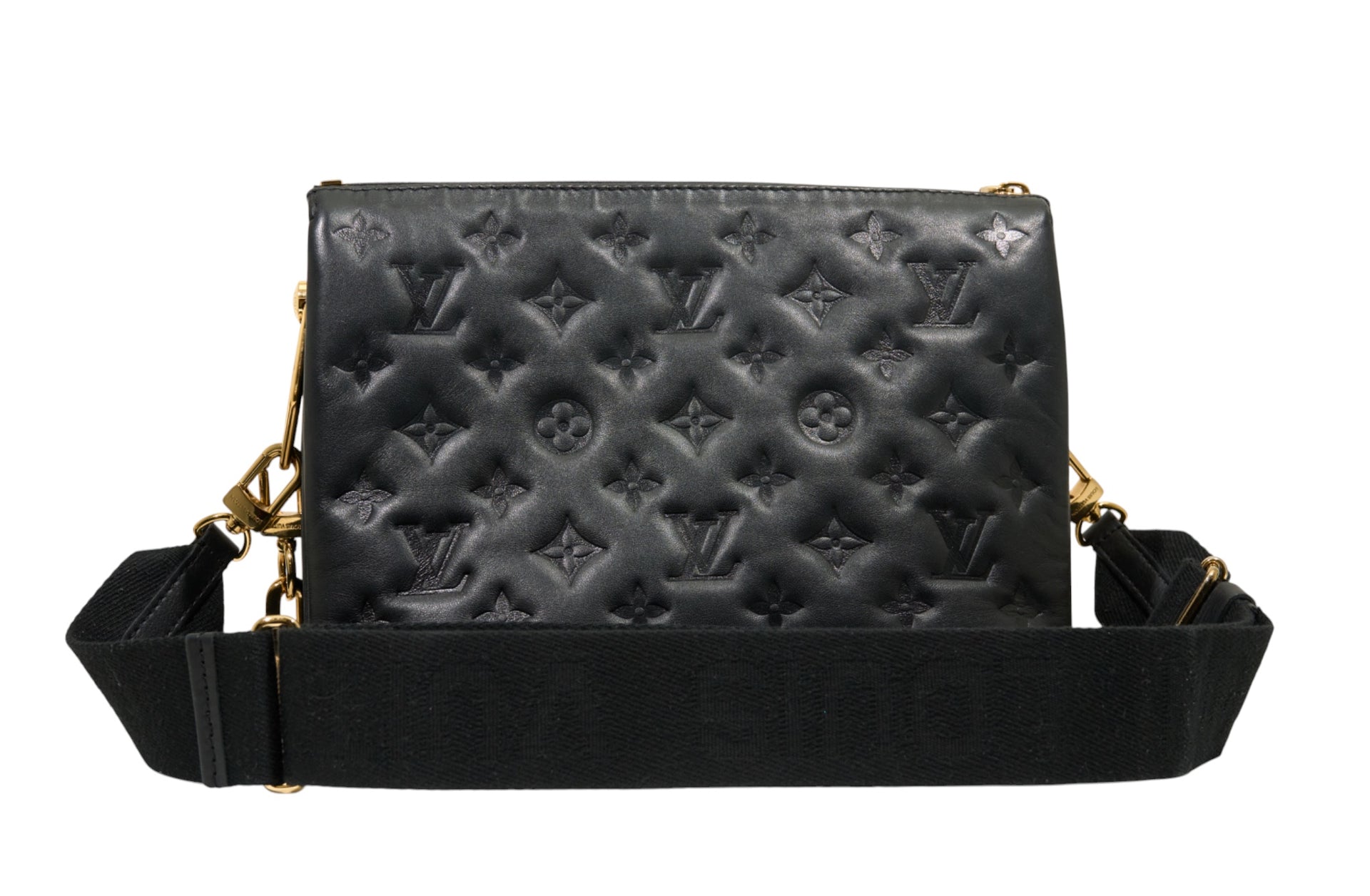 Louis Vuitton Coussin PM Monogram Embossed Puffy Lambskin Noir