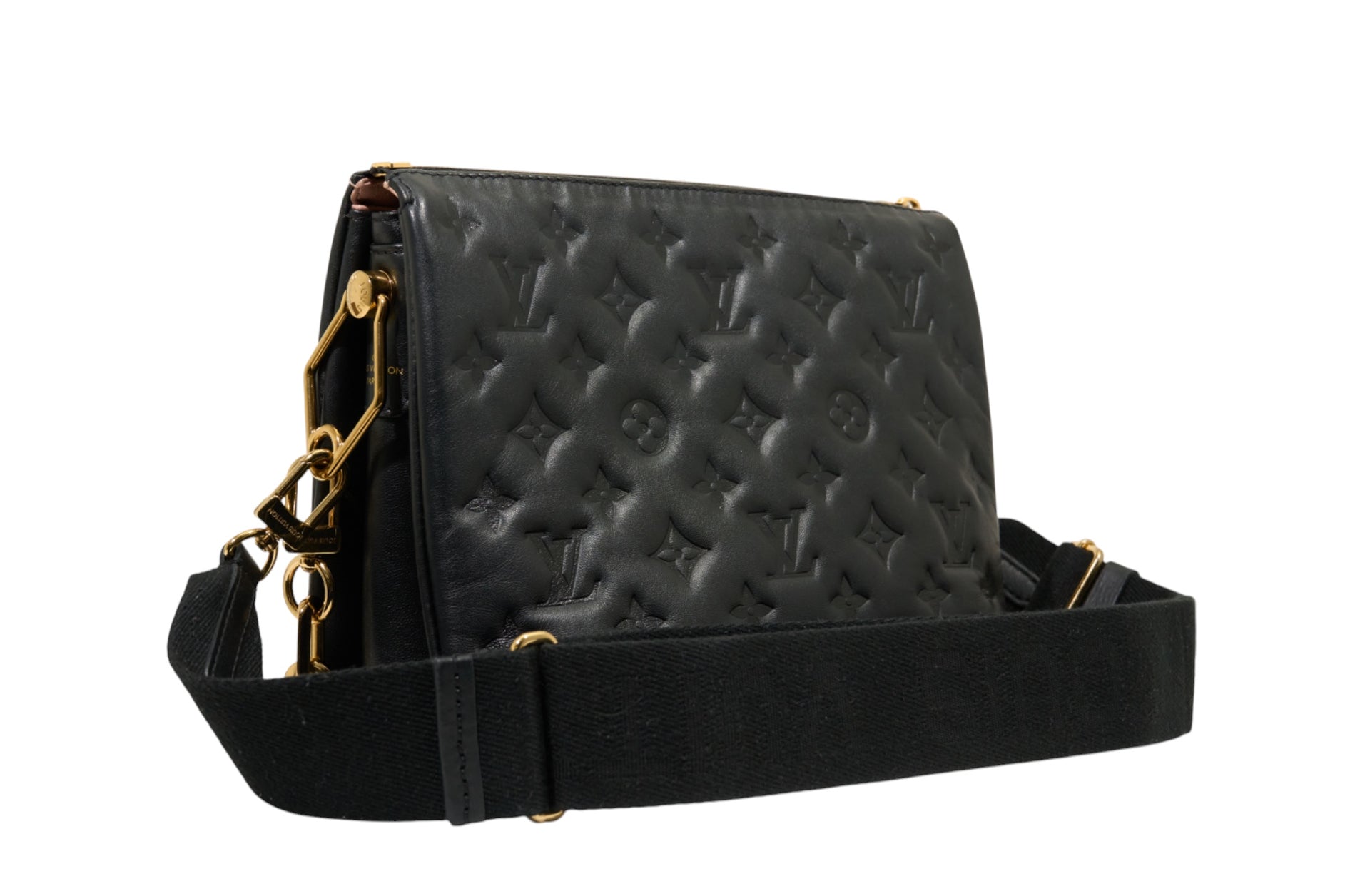 Louis Vuitton Coussin PM Monogram Embossed Puffy Lambskin Noir