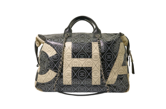 Chanel 18S Canvas Camellia Shopping Bag