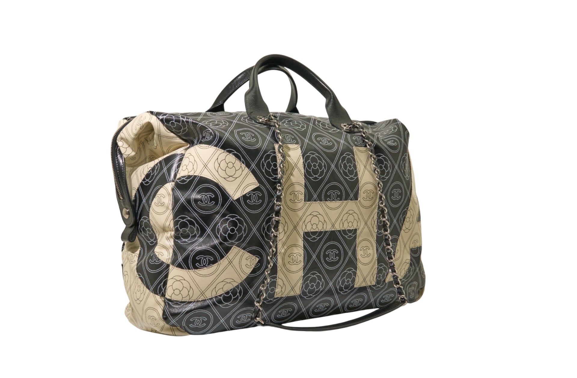 Chanel 18S Canvas Camellia Shopping Bag