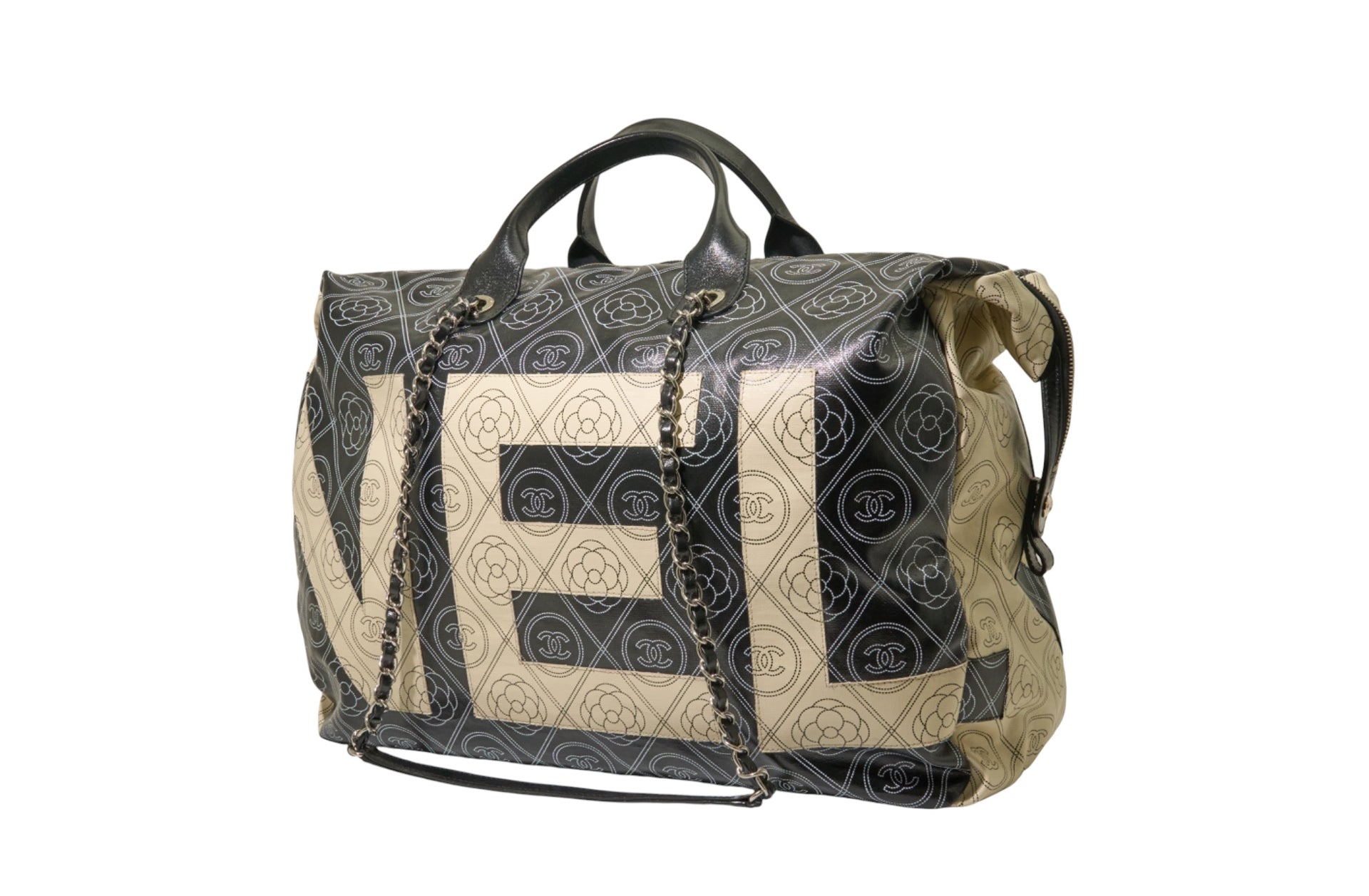 Chanel 18S Canvas Camellia Shopping Bag