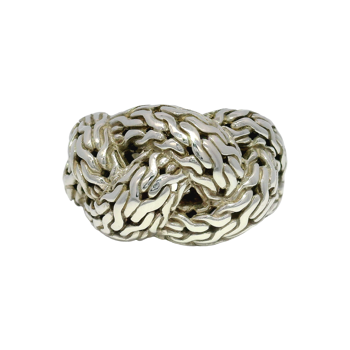 John Hardy Dome Twist Style Ring in Sterling Silver Sz 7.5