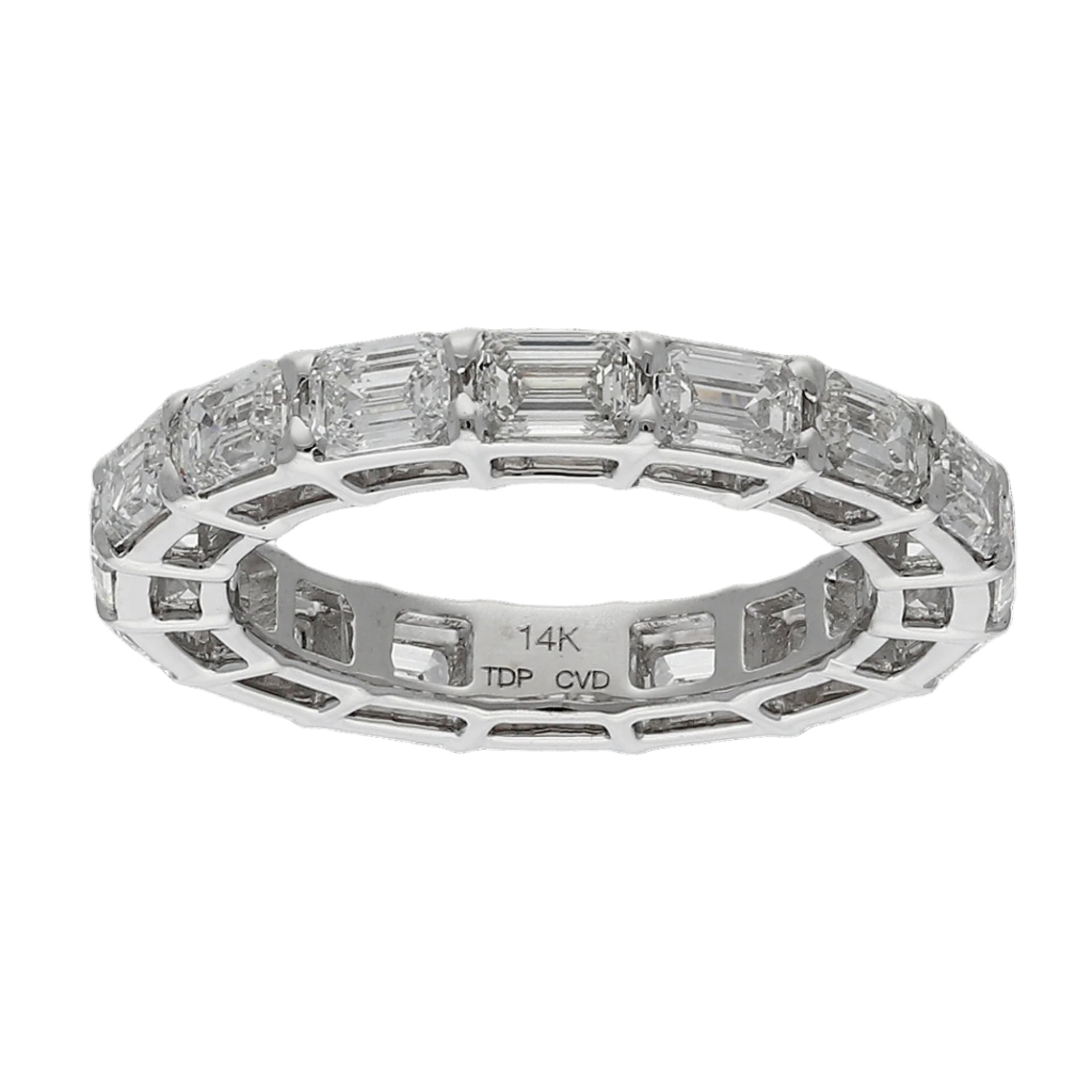 4.76cttw. Emerald Cut Lab Grown Diamond in 14K White Gold