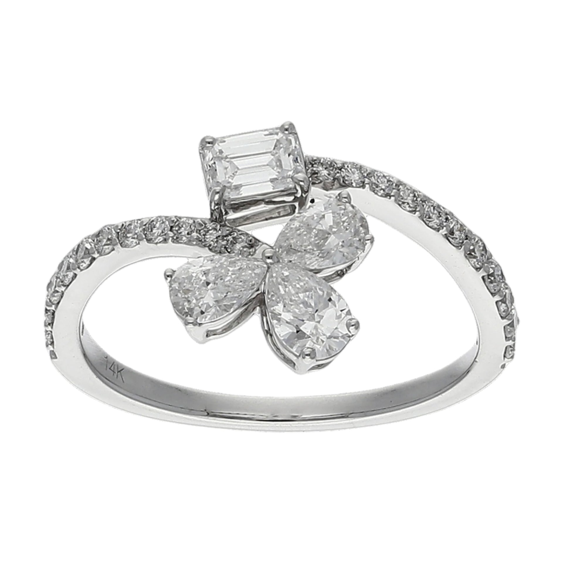 1.5cttw. Lab Grown Diamond Fashion Band Set in 14K White Gold