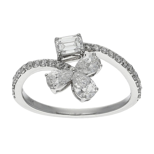 1.5cttw. Lab Grown Diamond Fashion Band Set in 14K White Gold