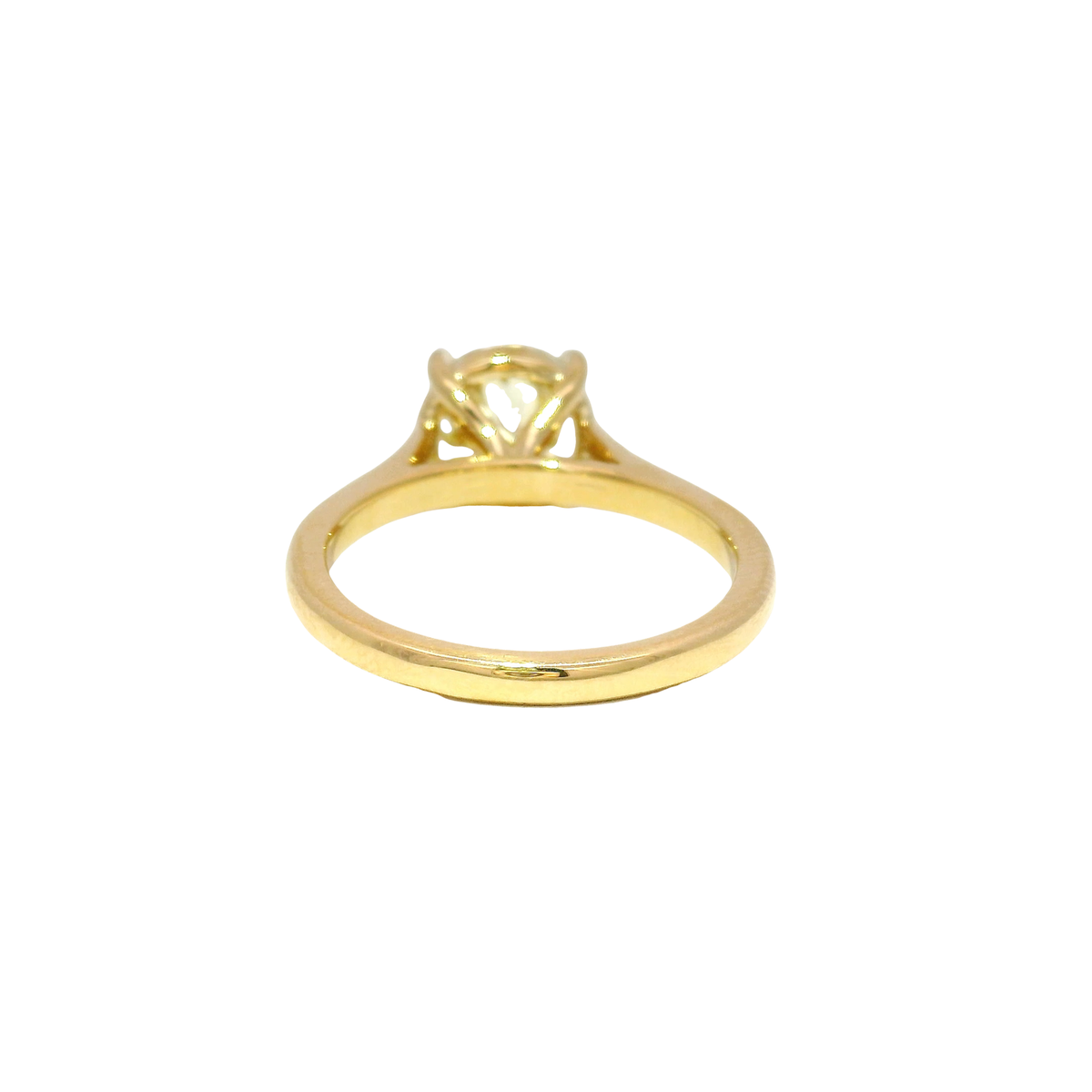 2.56ct. L Color I1 Clarity Enhanced Natural Round Diamond Engagement Ring in 14K Yellow Gold Sz 7.5