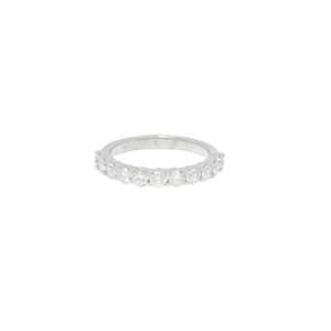 1.1cttw. Lab Grown F VS1 Round Diamond Band in 14K White Gold Size 8