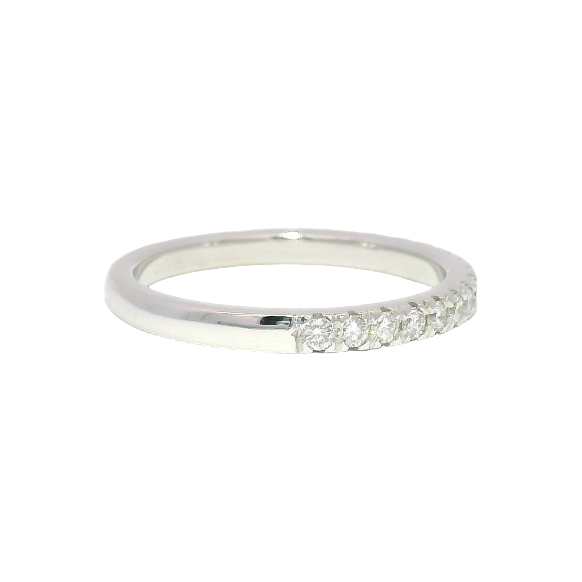 Lab Grown Diamond Band in 14K White Gold Size 8
