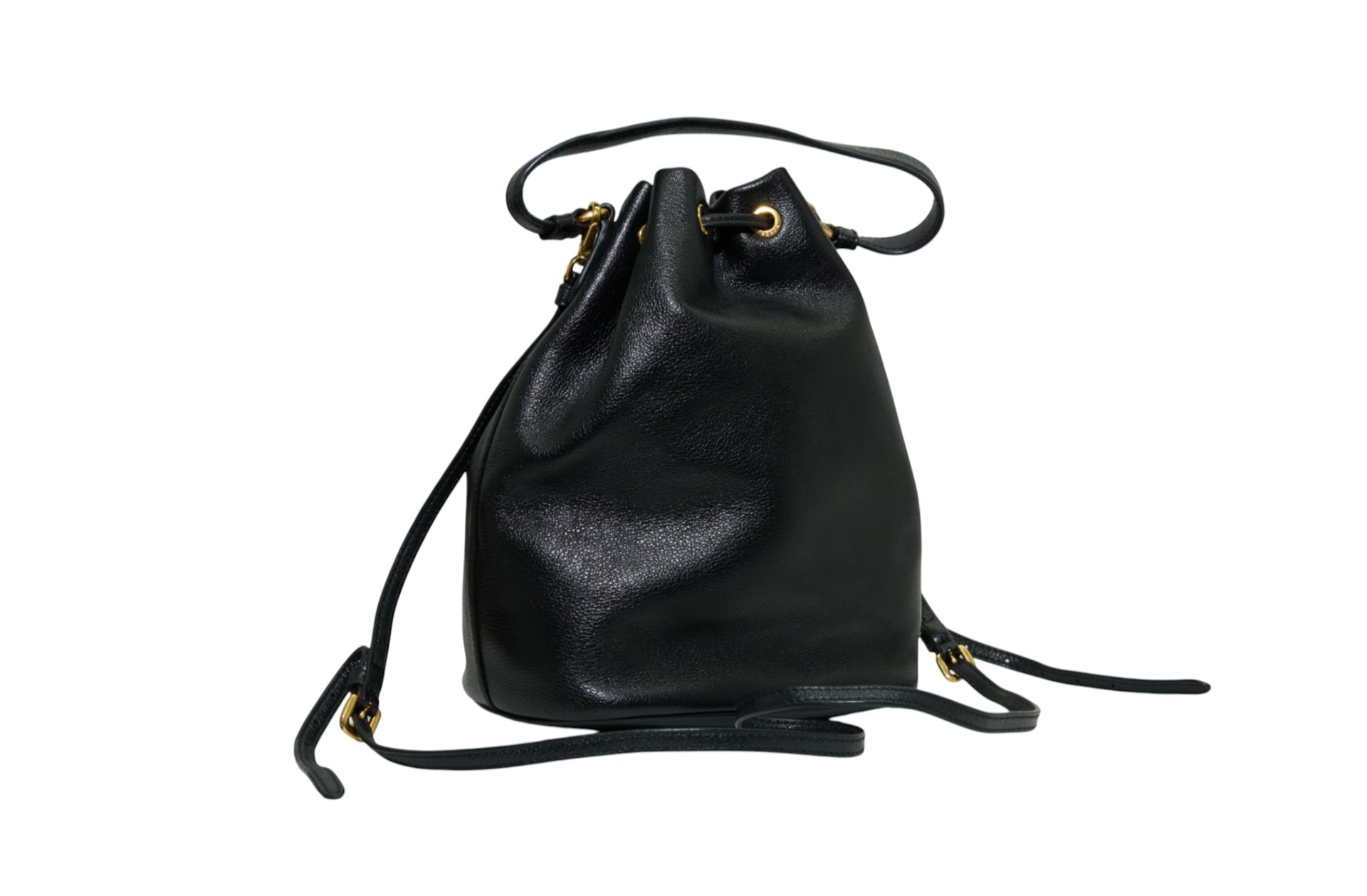 Prada Duet Leather Bucket Bag