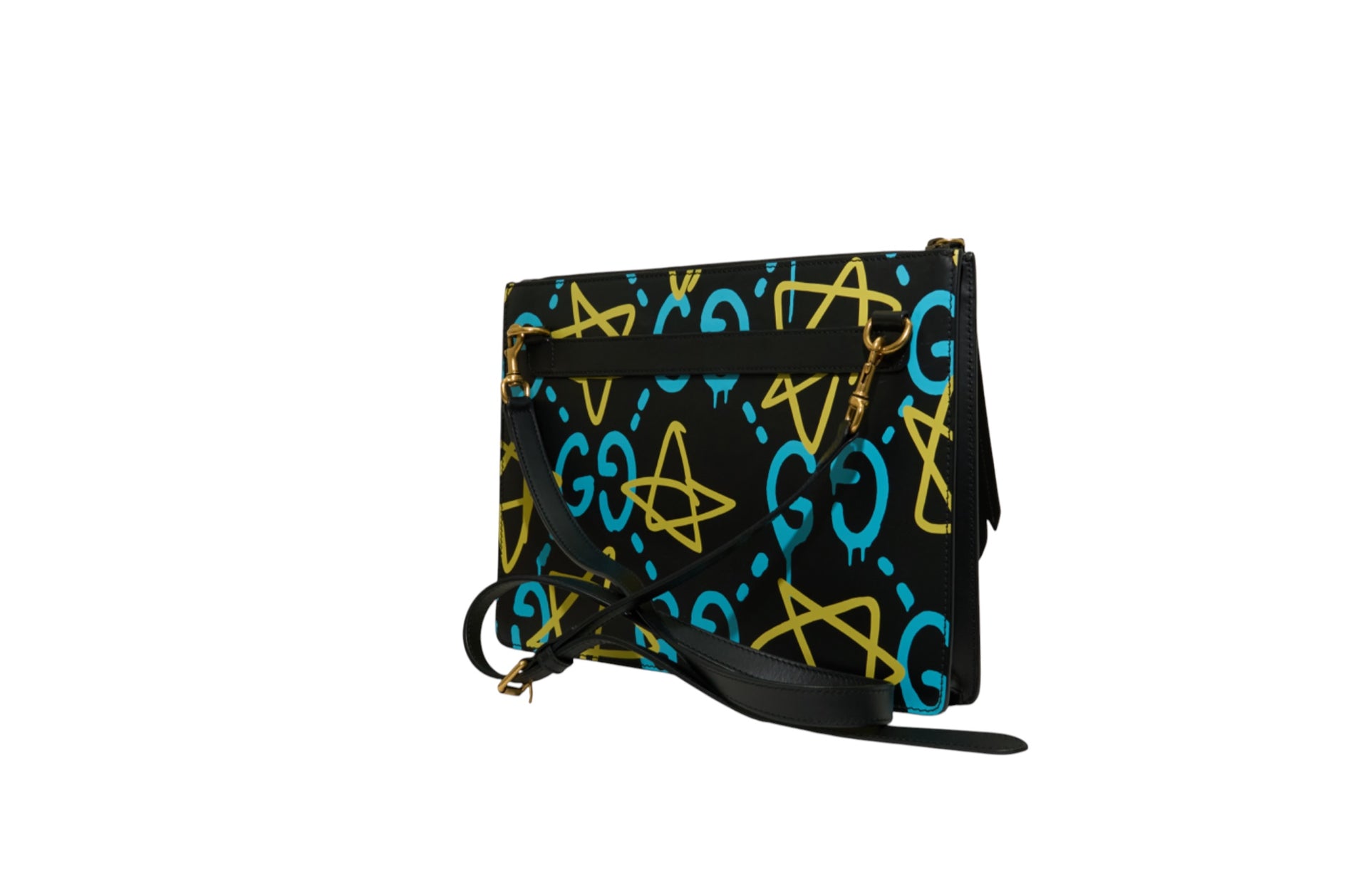 Gucci Calfskin Ghost Print GG Messenger Bag