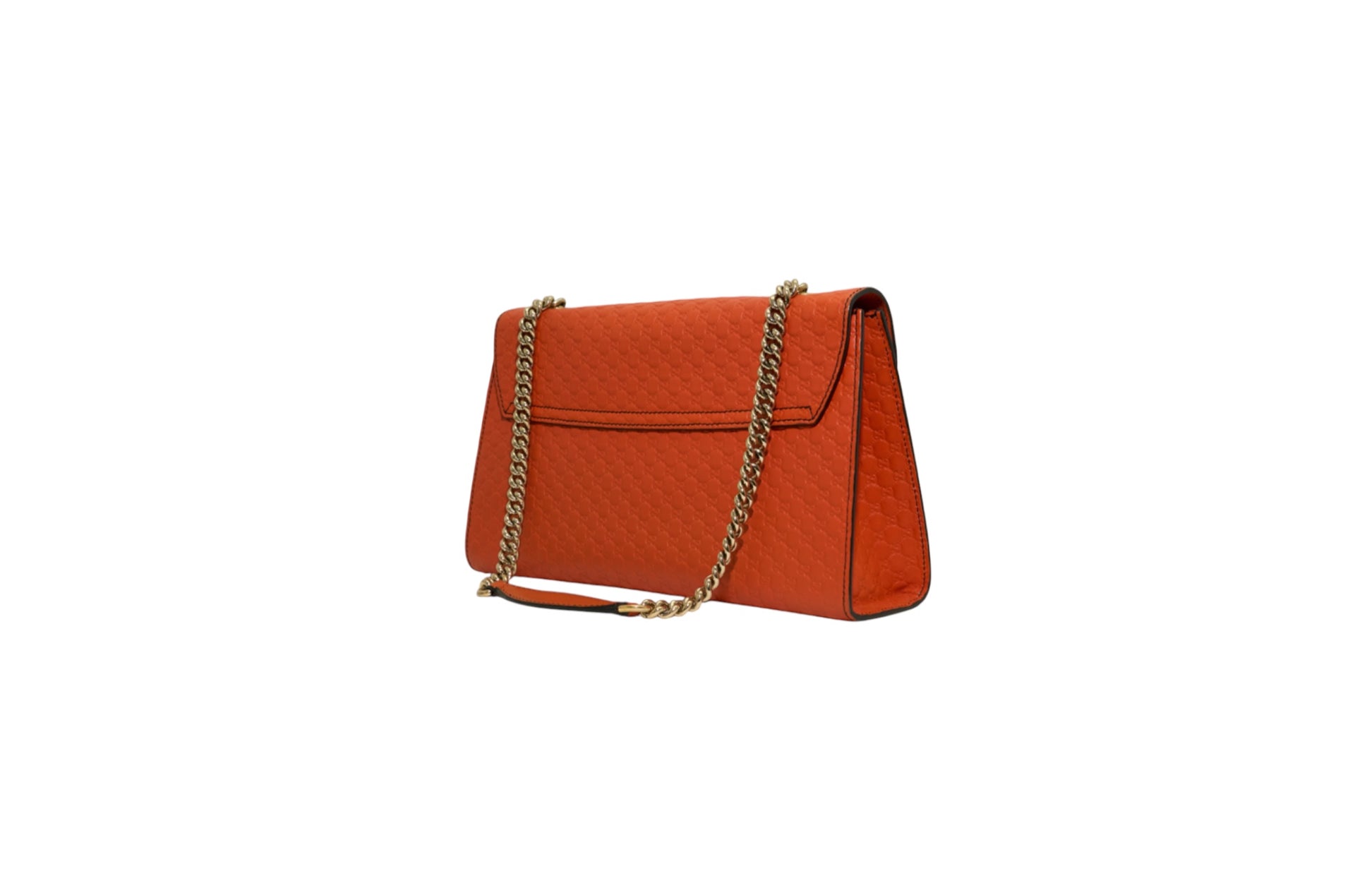 Gucci Medium Emily Soft Microguccissima Chain Sun Orange Shoulder Bag