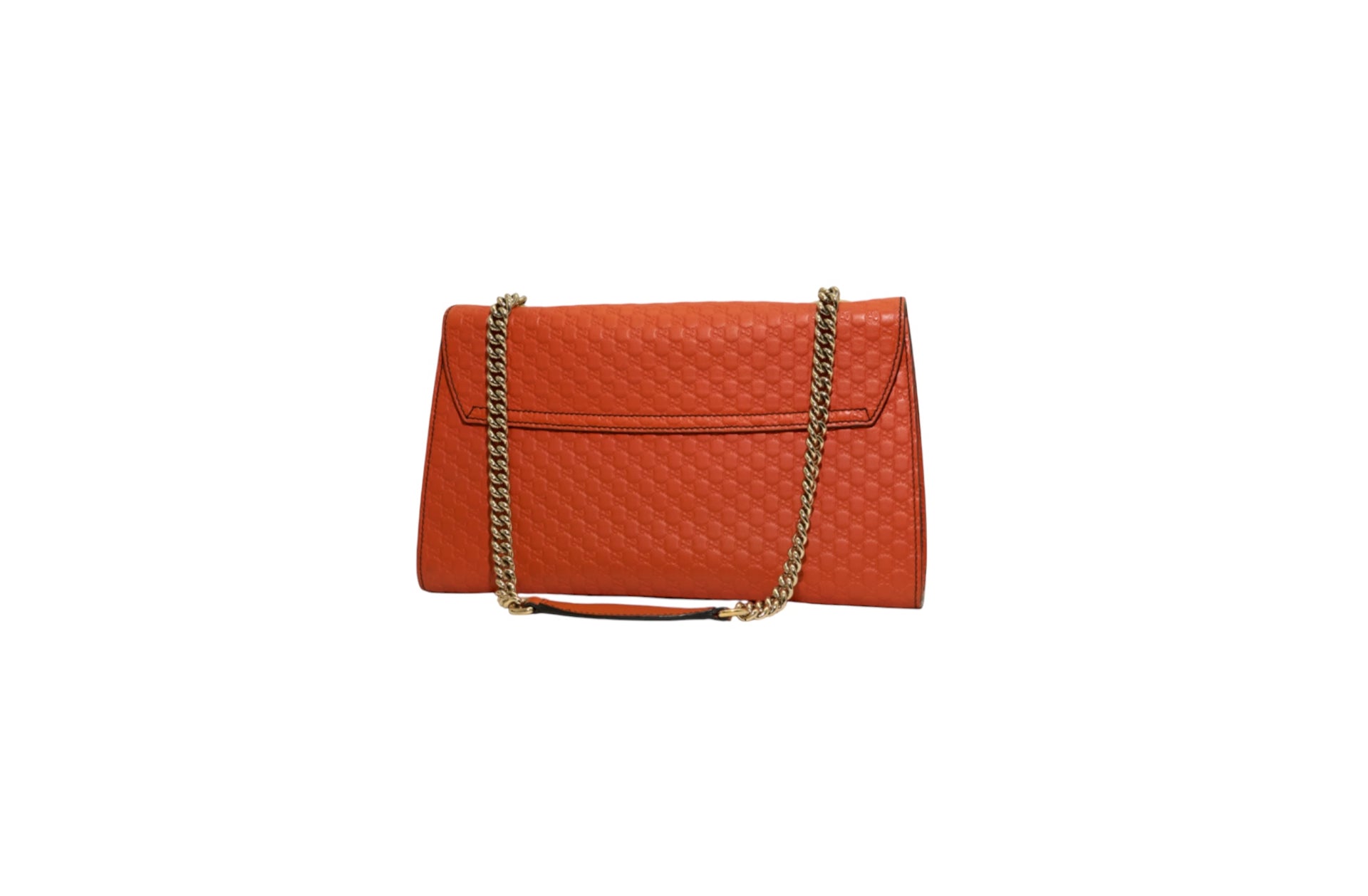 Gucci Medium Emily Soft Microguccissima Chain Sun Orange Shoulder Bag