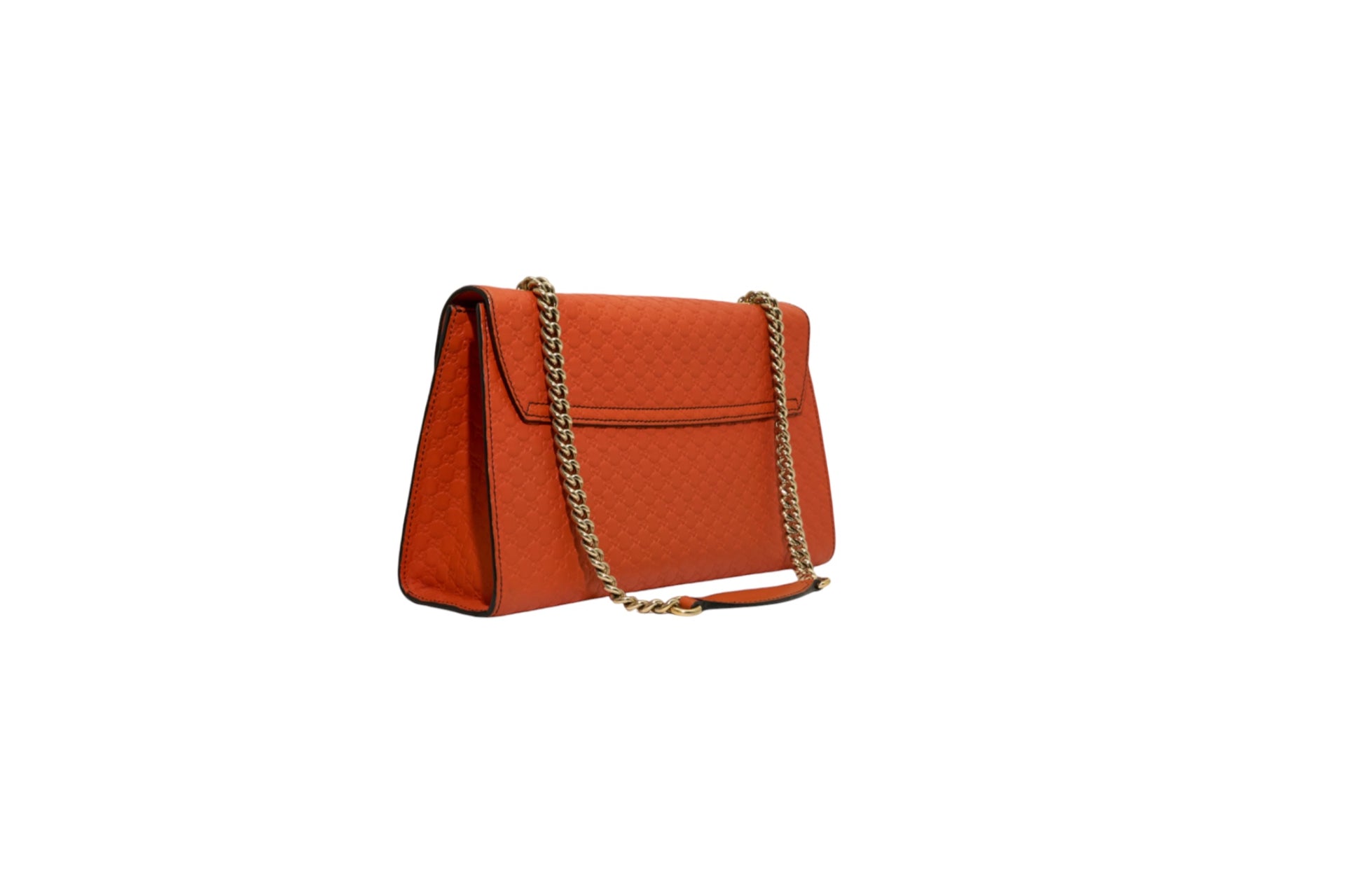 Gucci Medium Emily Soft Microguccissima Chain Sun Orange Shoulder Bag