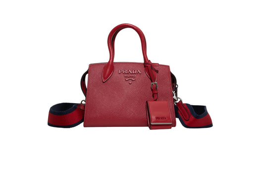 Prada Saffiano Cuir Calfskin Medium Top Handle Tote