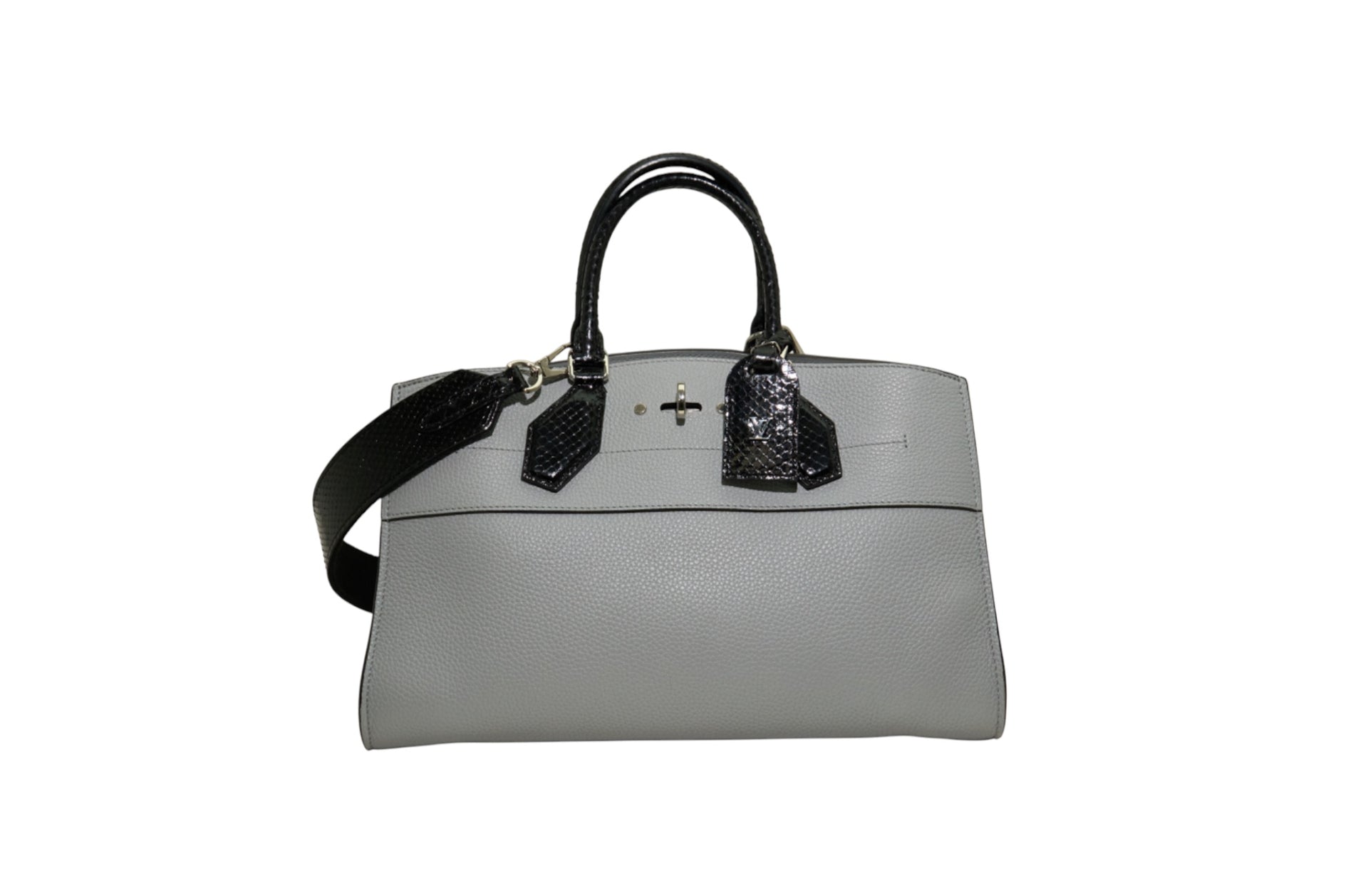 Louis Vuitton City Steamer EW Calf Leather Python White/Black