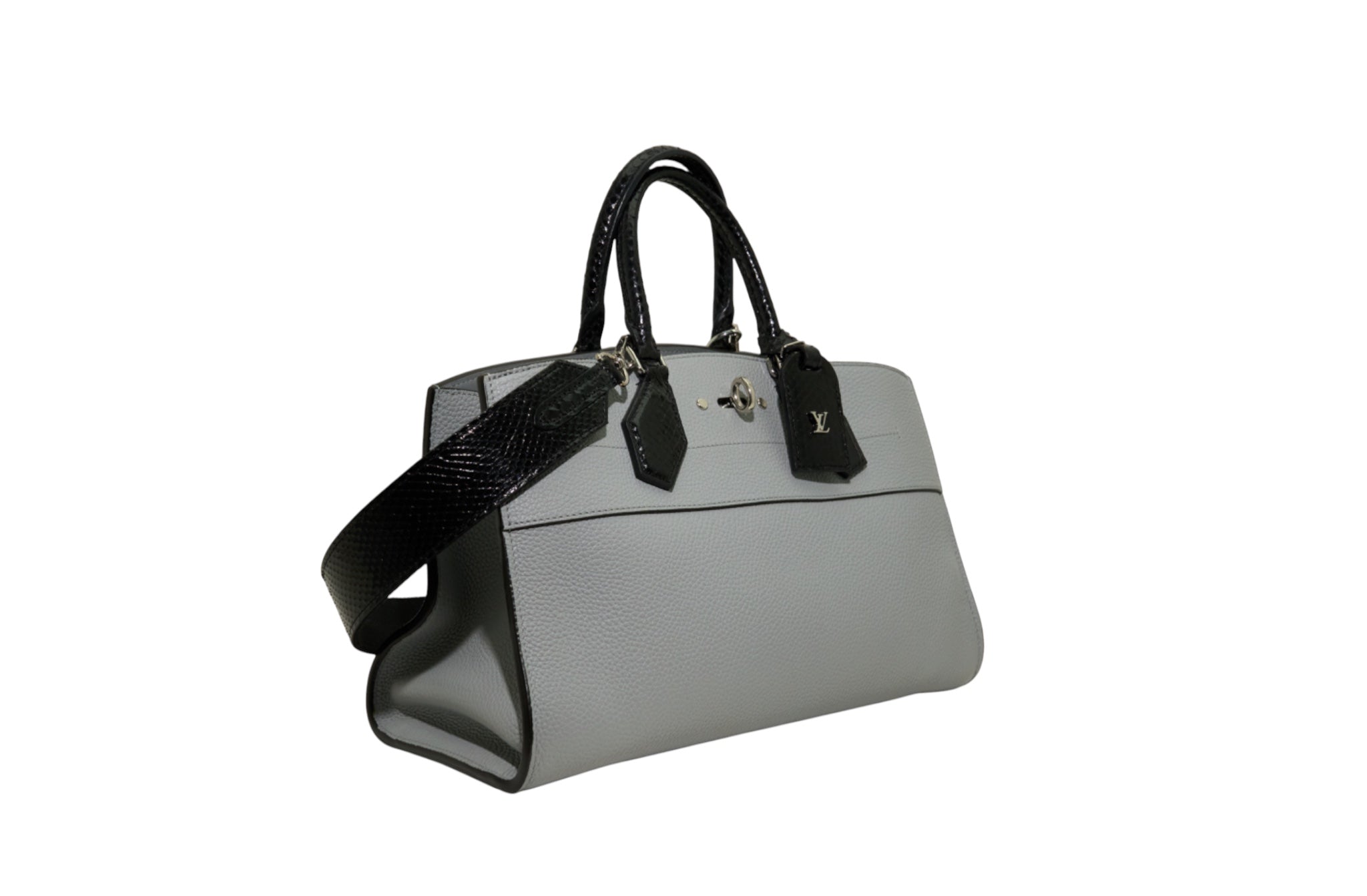 Louis Vuitton City Steamer EW Calf Leather Python White/Black