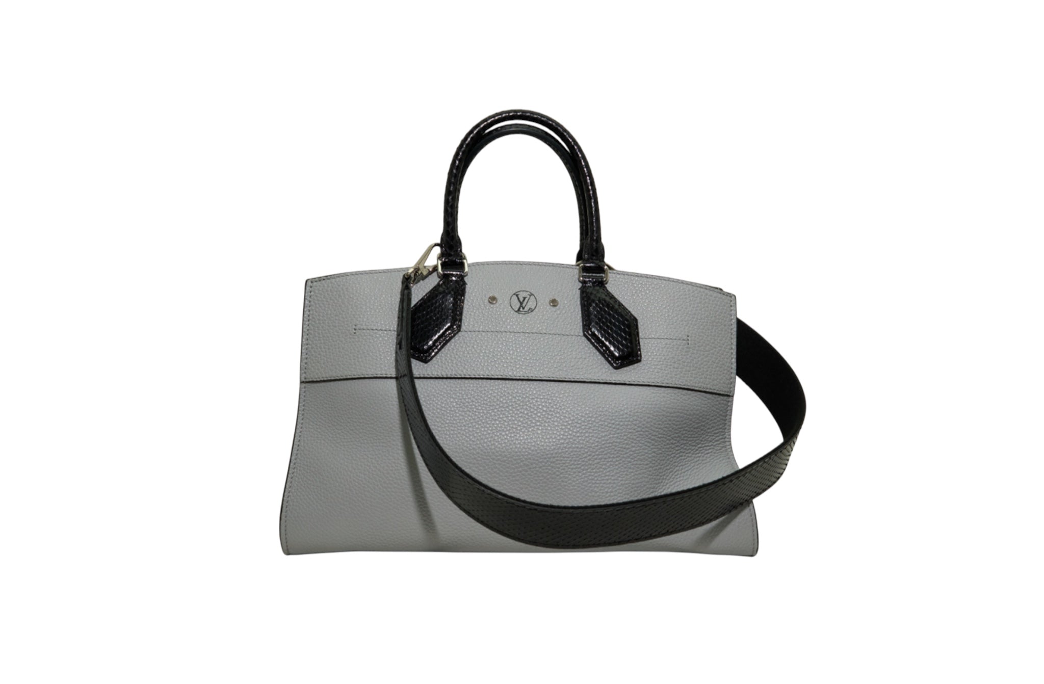 Louis Vuitton City Steamer EW Calf Leather Python White/Black