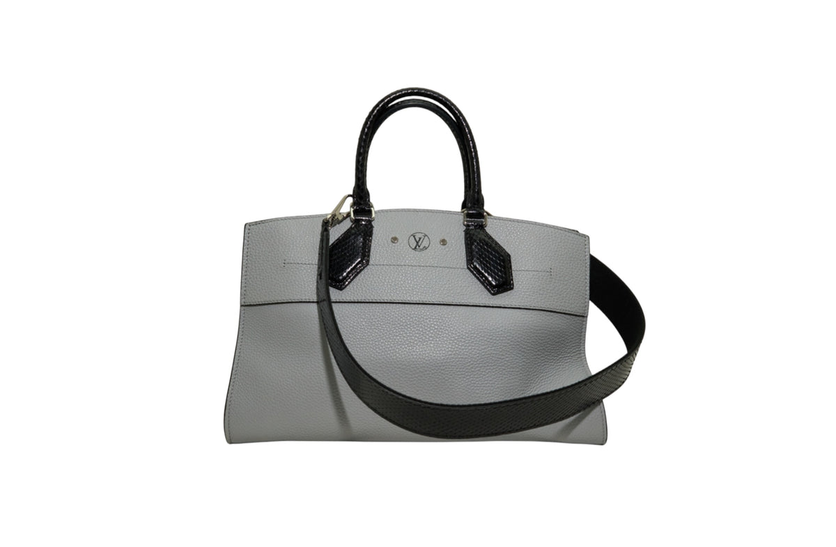 Louis Vuitton City Steamer EW Calf Leather Python White/Black