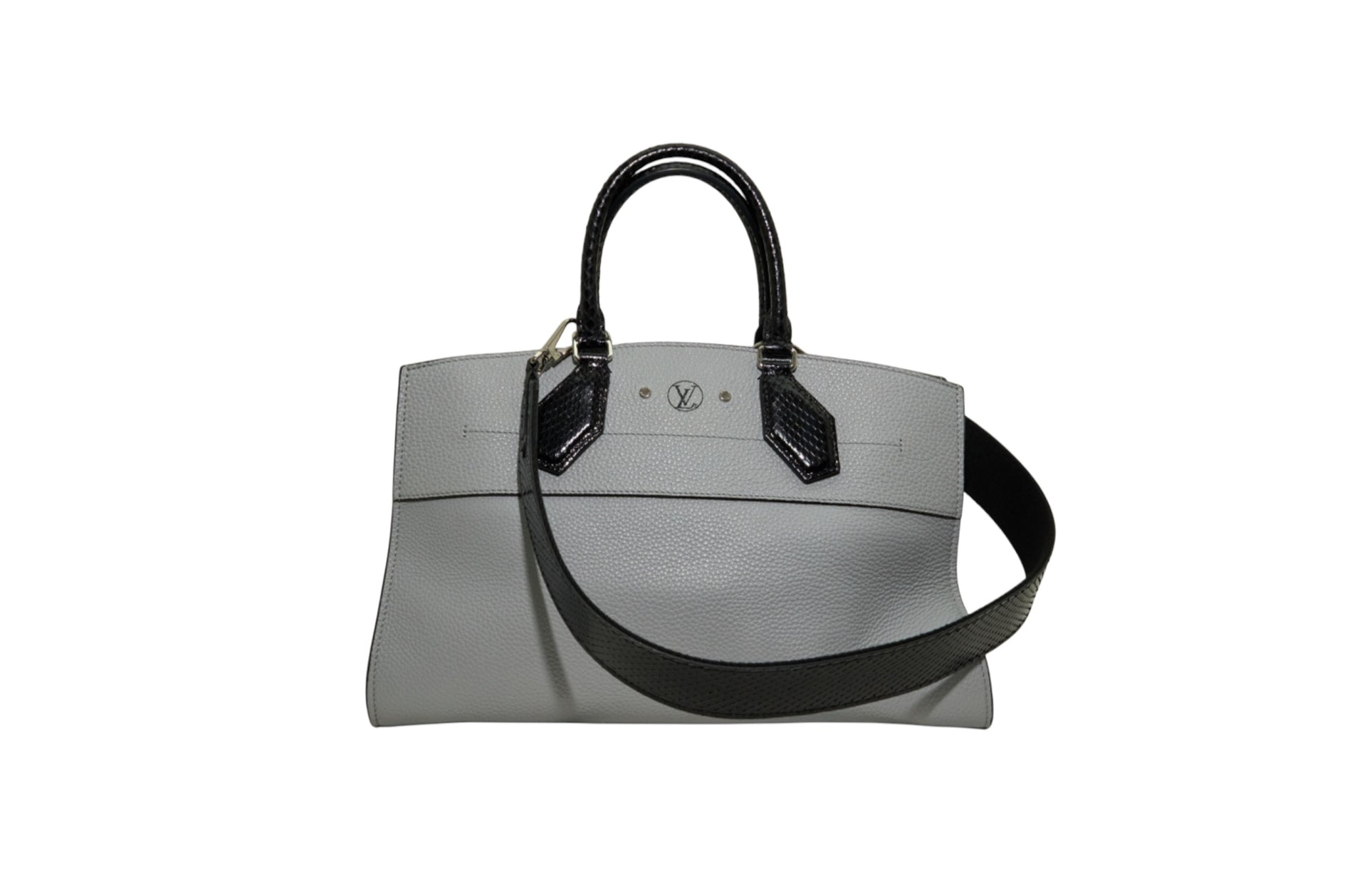 Louis Vuitton City Steamer EW Calf Leather Python White/Black