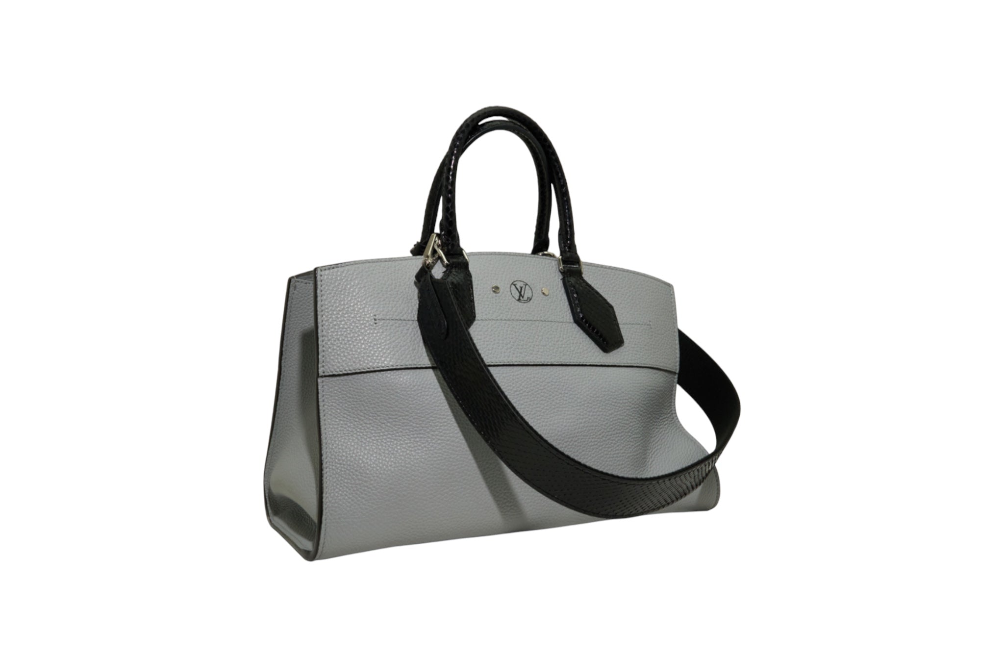 Louis Vuitton City Steamer EW Calf Leather Python White/Black