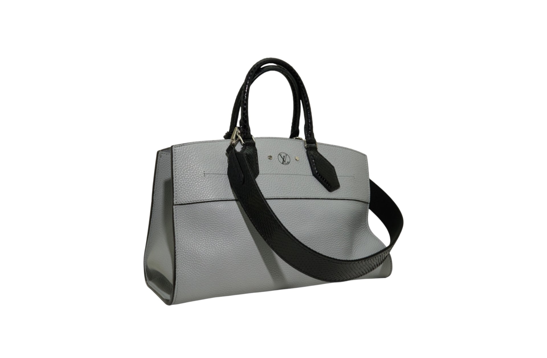 Louis Vuitton City Steamer EW Calf Leather Python White/Black