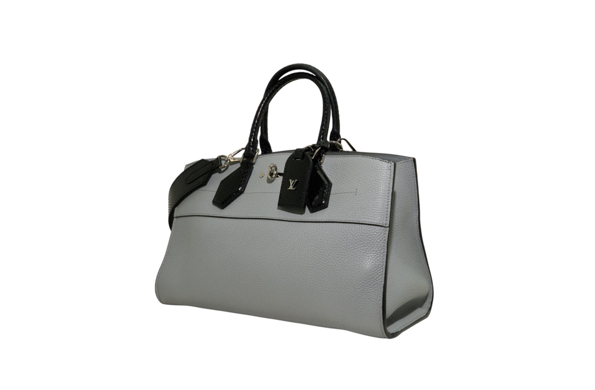 Louis Vuitton City Steamer EW Calf Leather Python White/Black