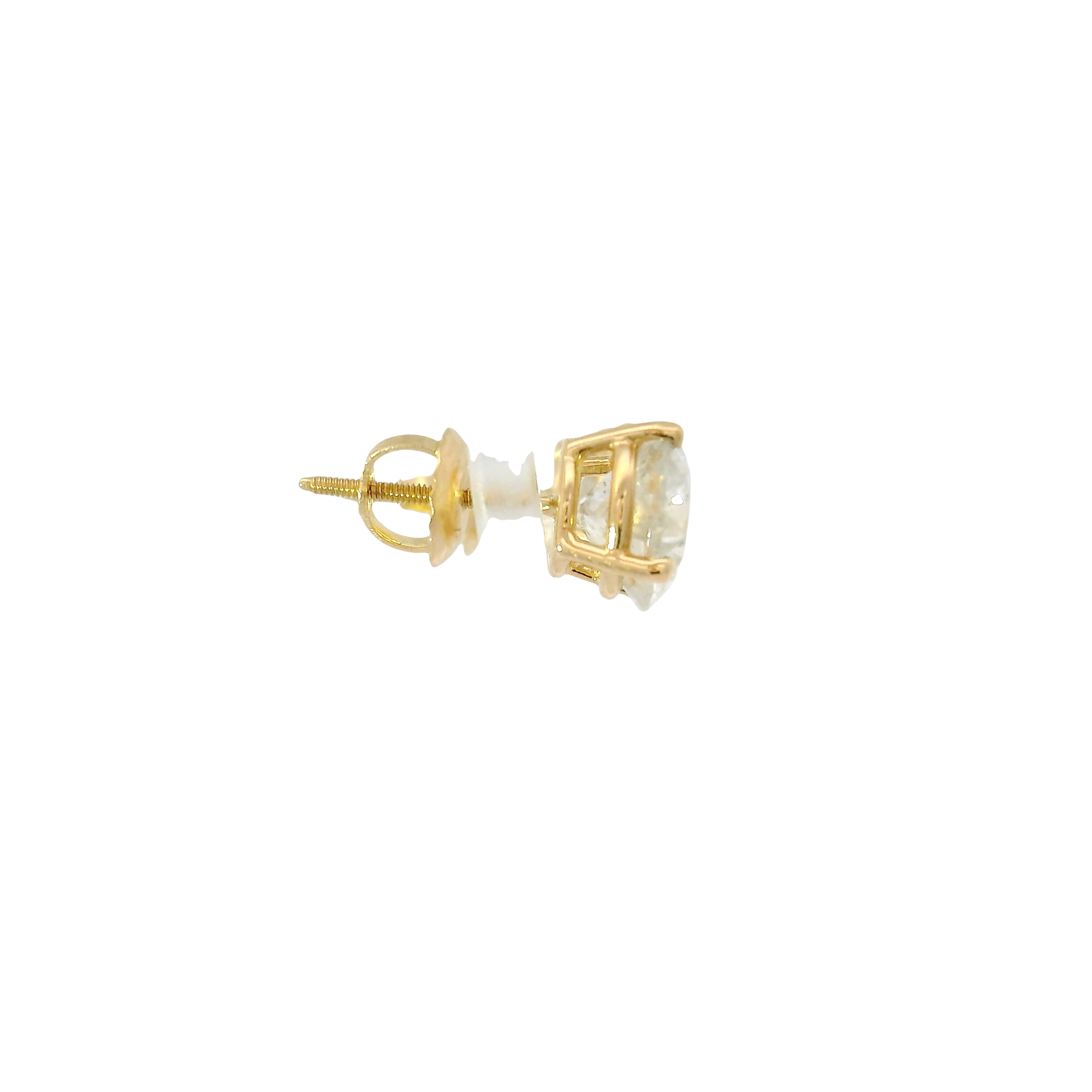 2.58cttw. Natural Diamond Ear Studs Approx I2 G-H Color in 14K Yellow Gold